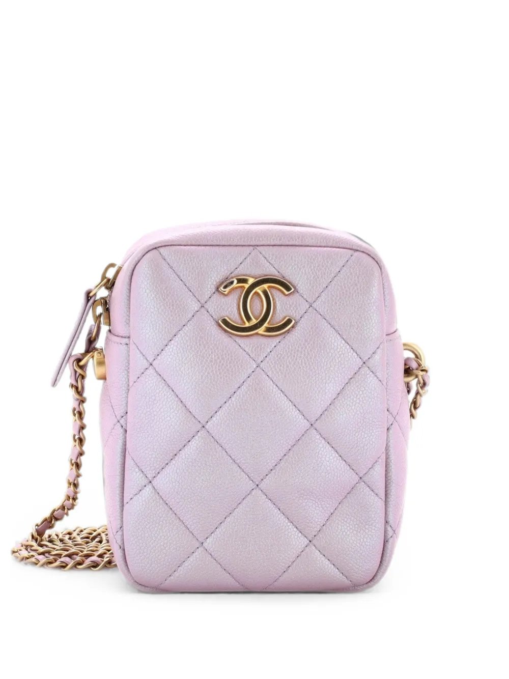 My Perfect Adjustable Chain Camera Bag Quilted Iridescent Caviar Vertical crossbody bag