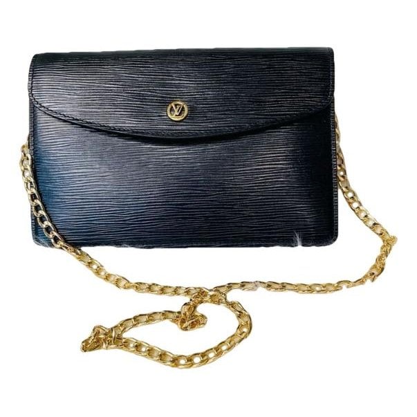 Leather clutch bag
