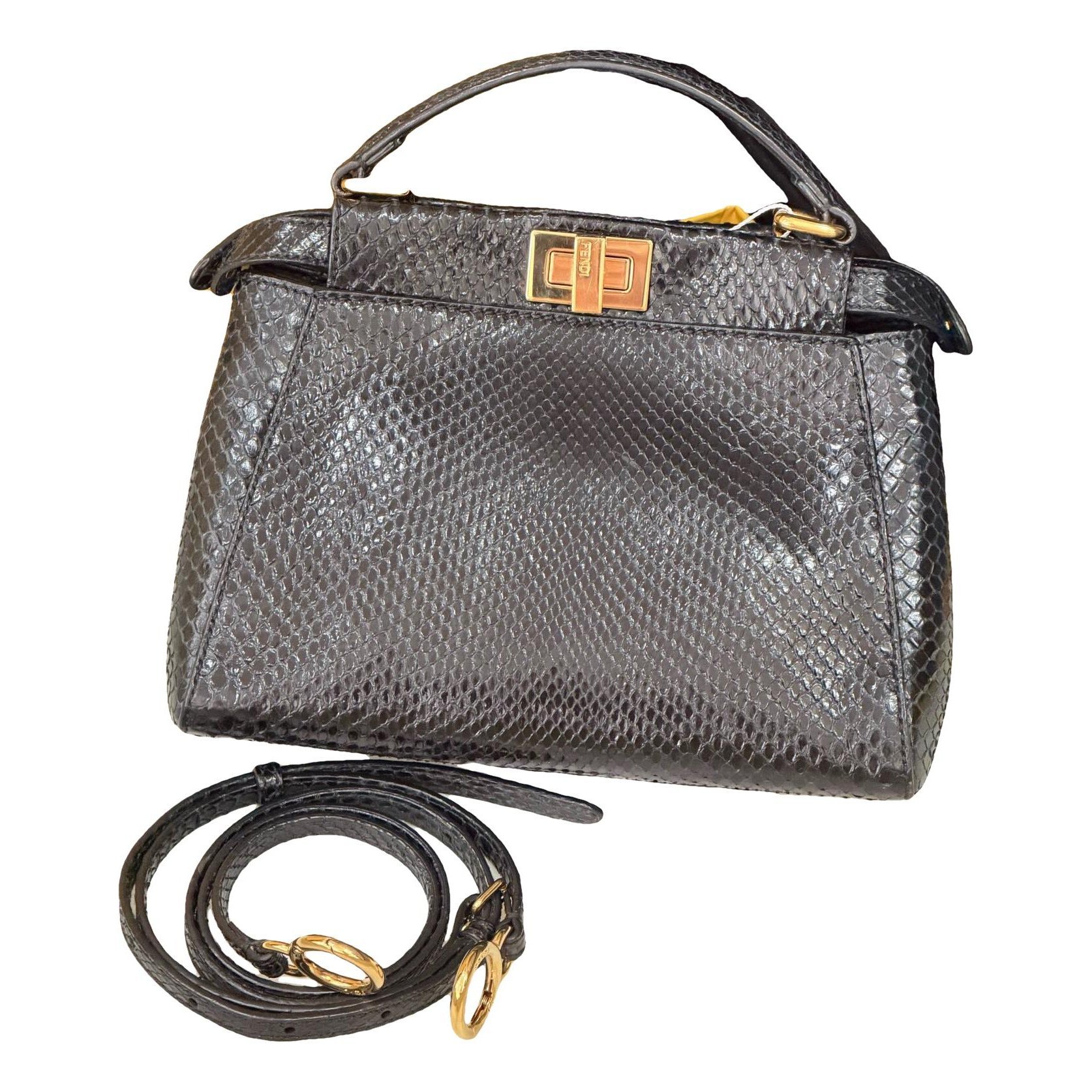 Peekaboo leather handbag