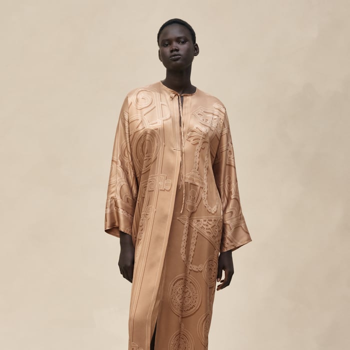 Beige Zénith "l'Enseigne Du Sellier" Caftan