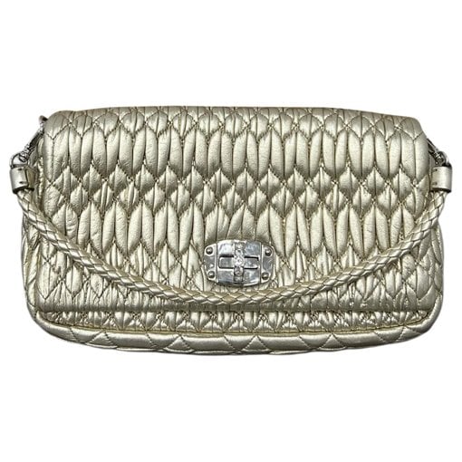 Miu Crystal leather handbag