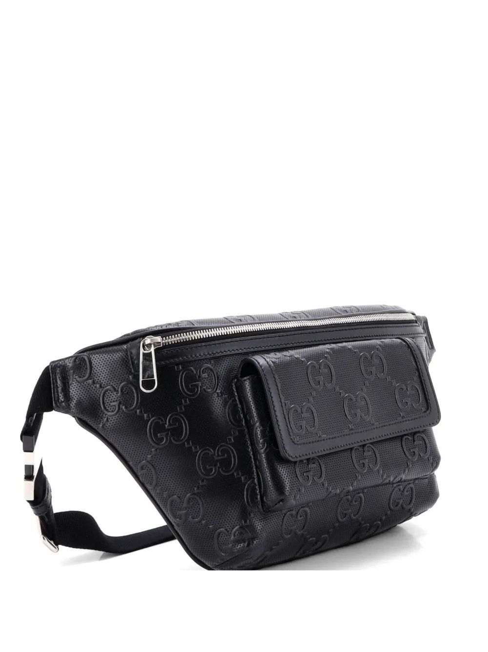Front Pocket GG Embossed Perforated Leather belt bag