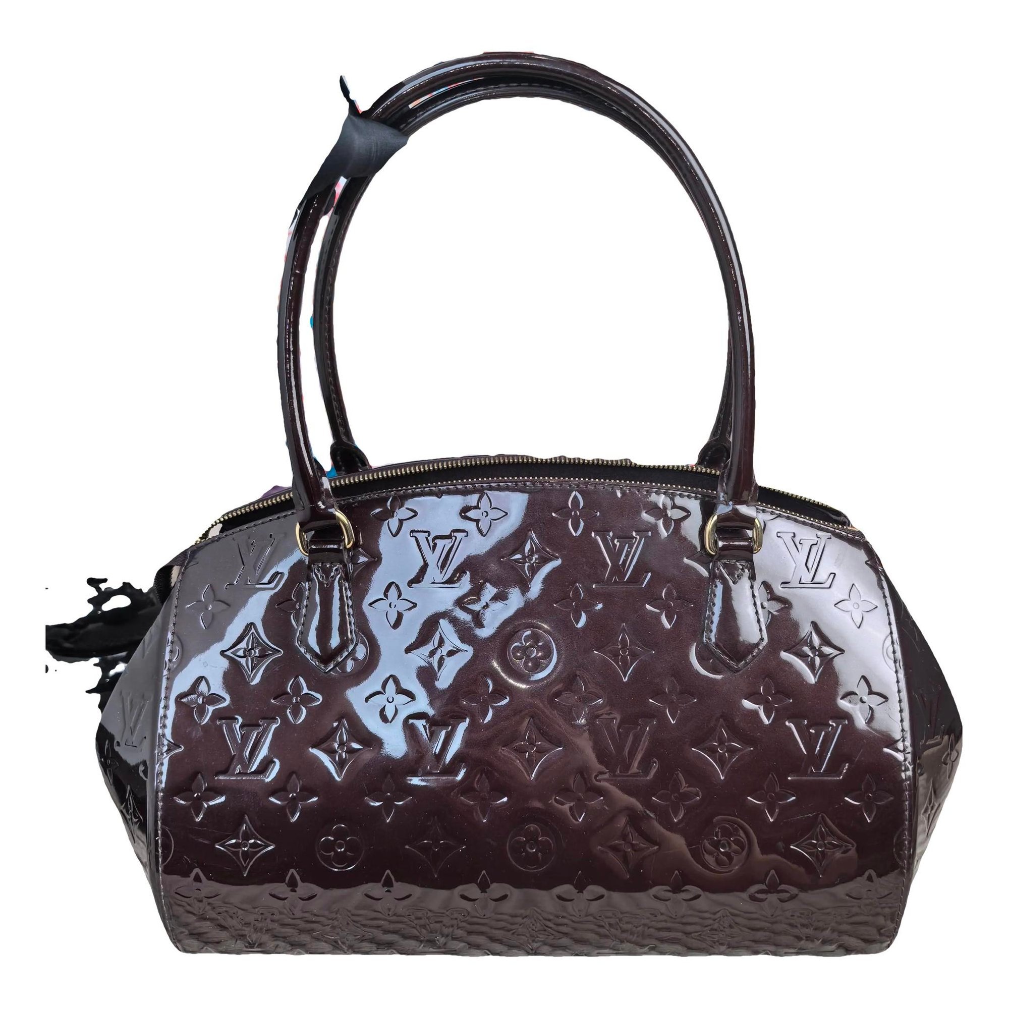 Sherwood patent leather handbag