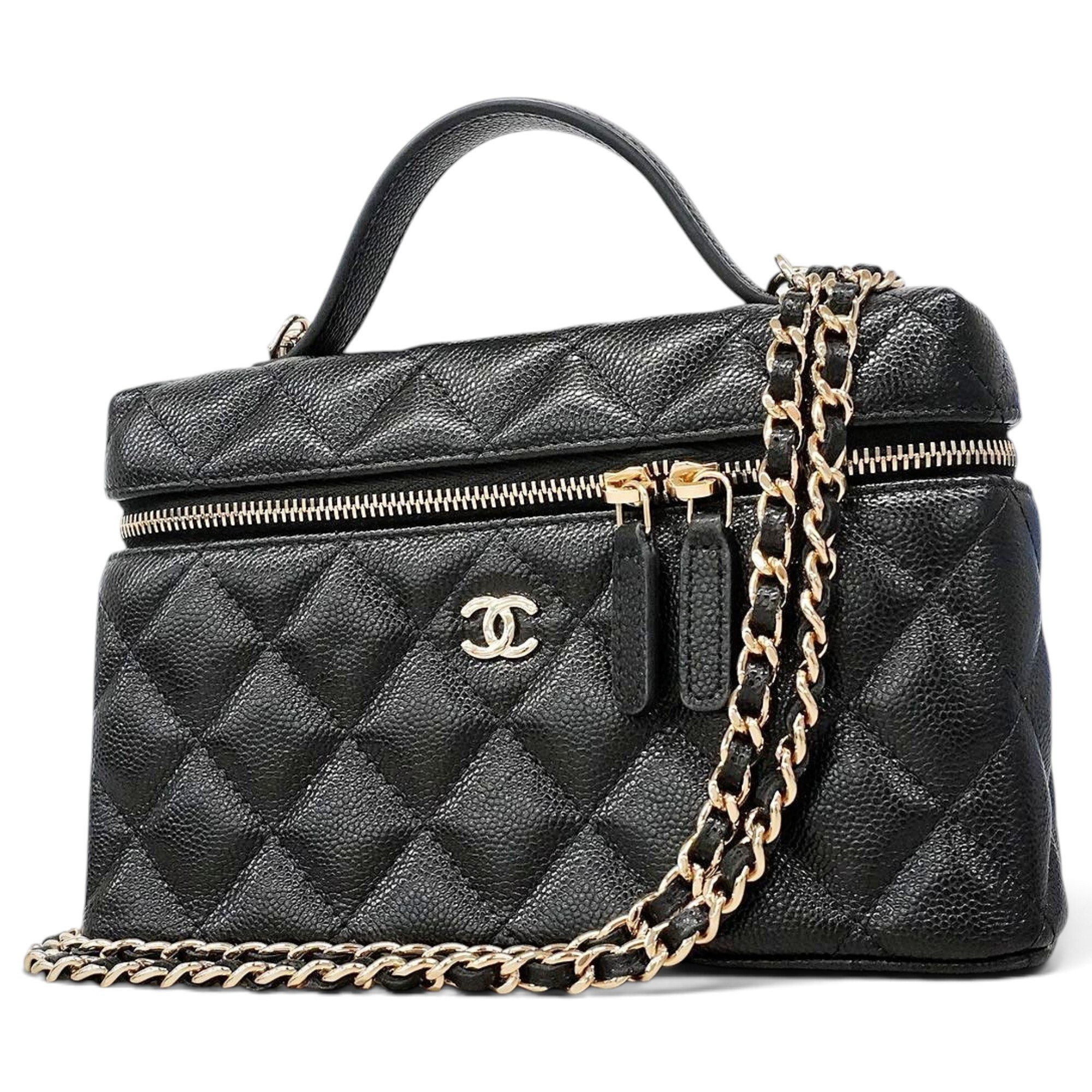 Leather vanity case