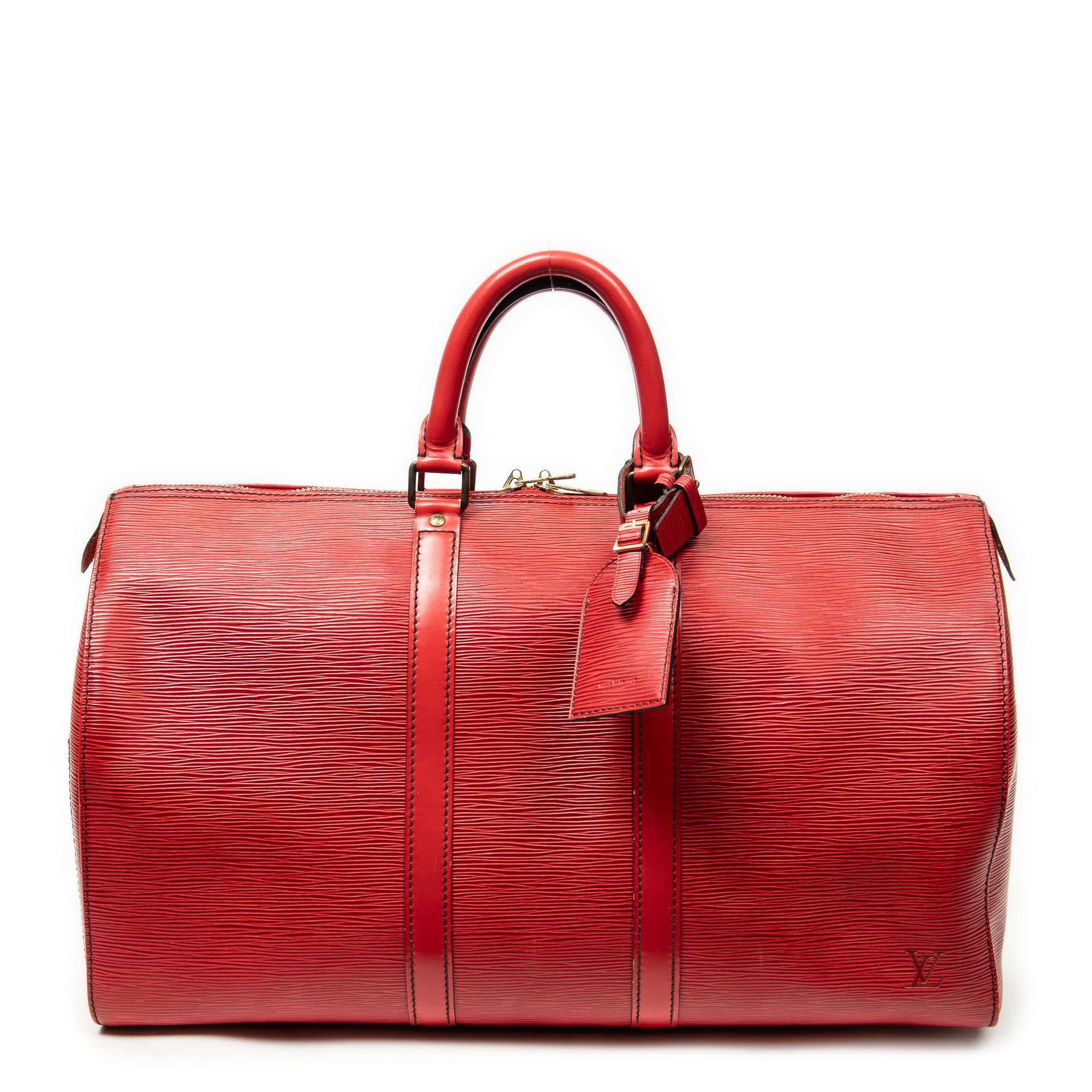 Keepall leather travel bag