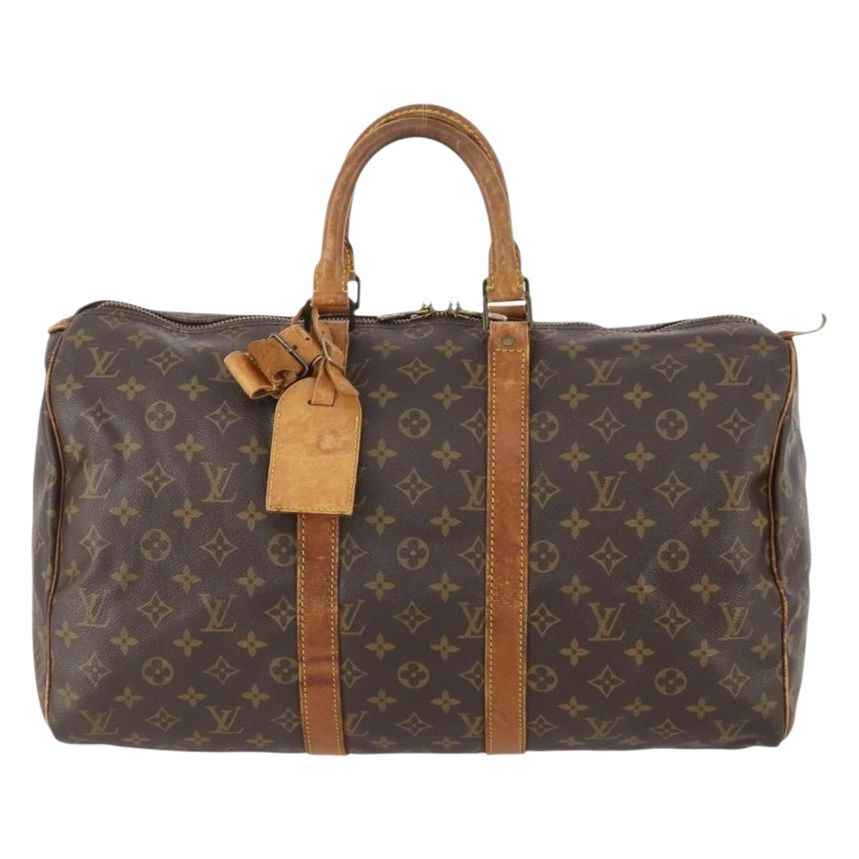 Keepall leather travel bag
