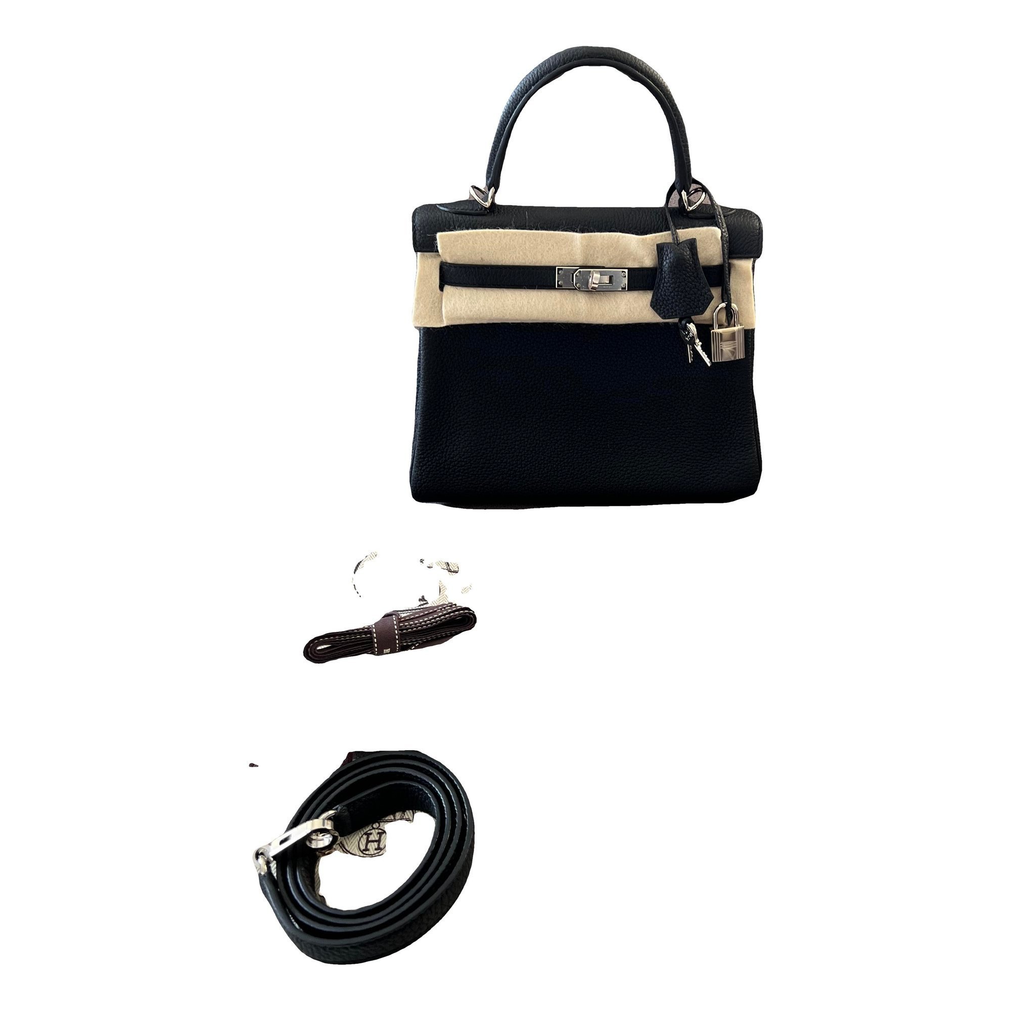 Hermes Kelly 25 Handbag Black Togo Leather 2021