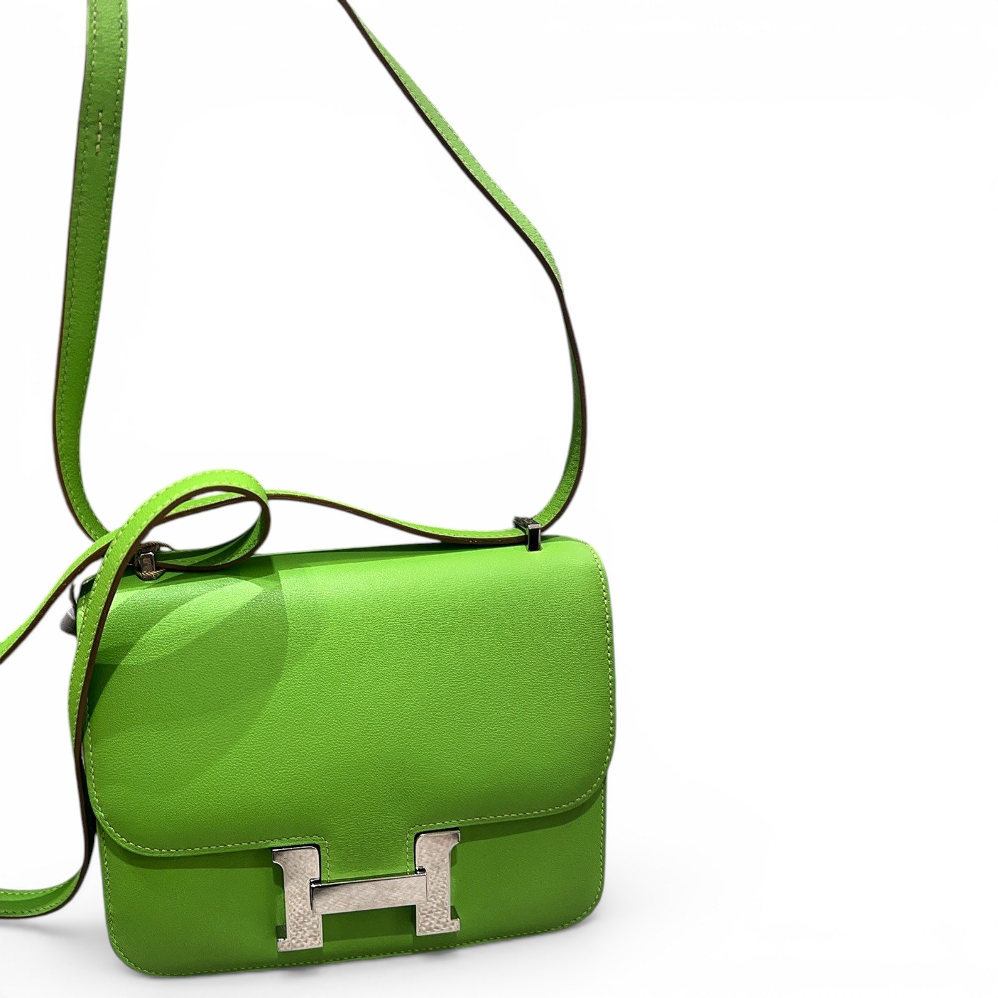 Hermes Constance Handbag Apple Green Swift Leather 2012