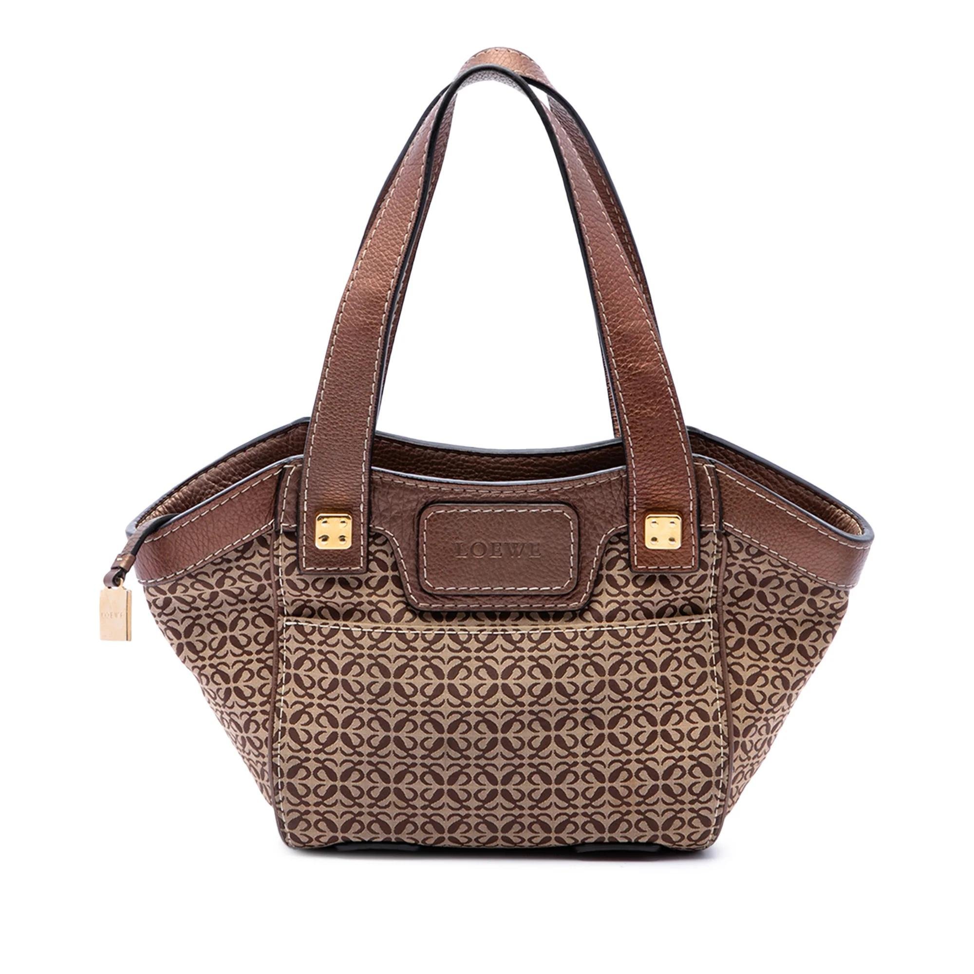 Anagram pony-style calfskin handbag