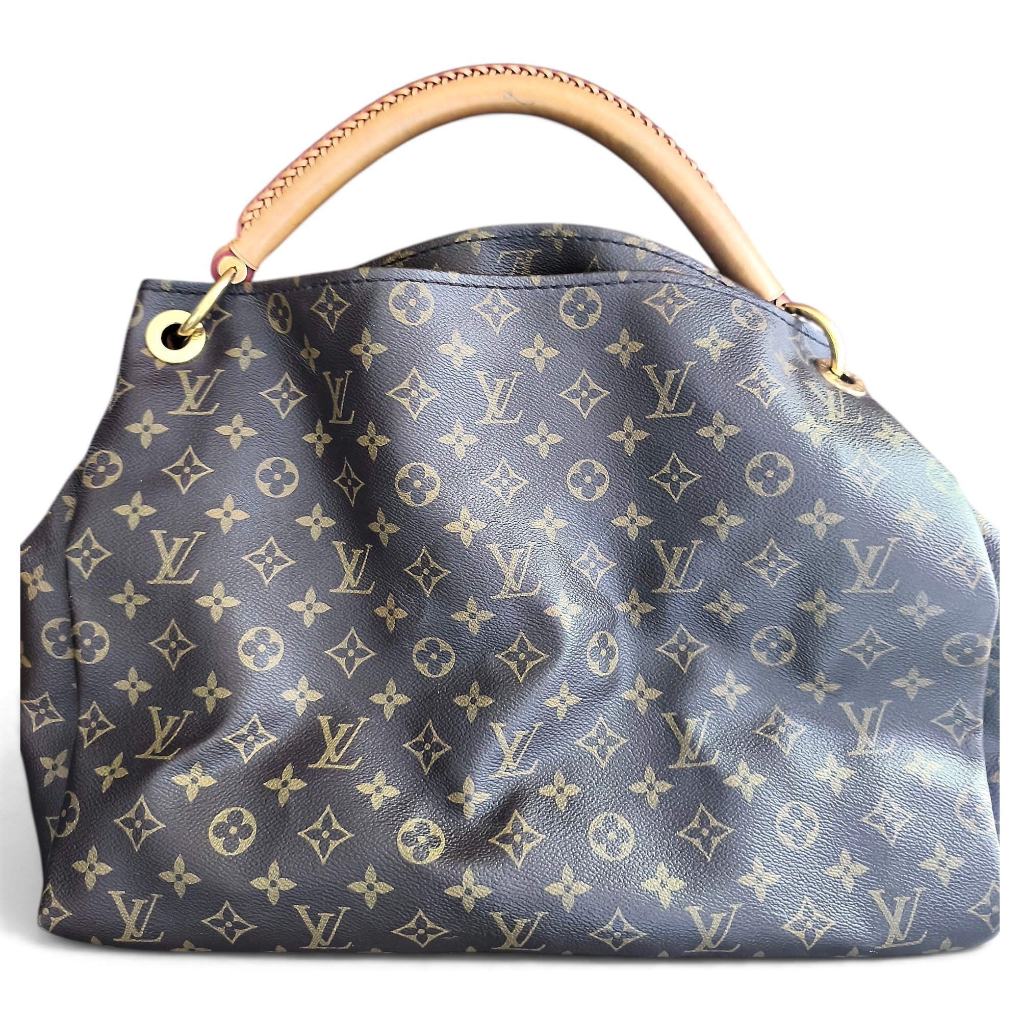 Artsy leather handbag