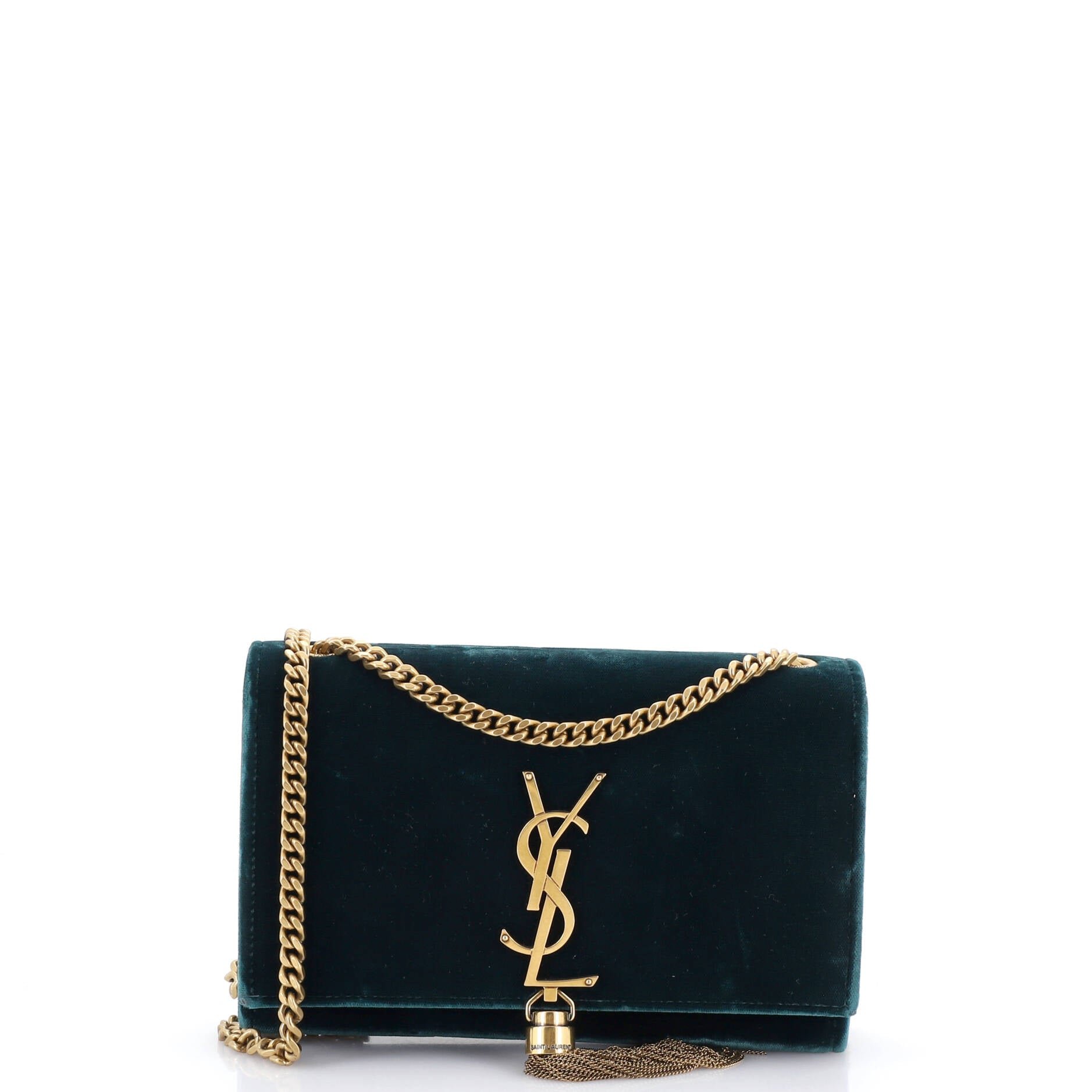 Classic Monogram Tassel Crossbody Bag Velvet Small