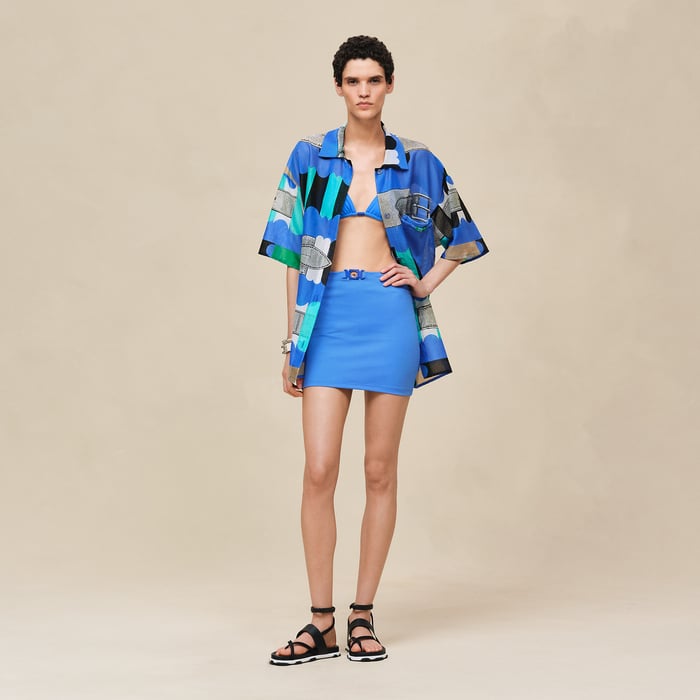 Bleu Cobalt "Bride a Bloc" Beach Shirt
