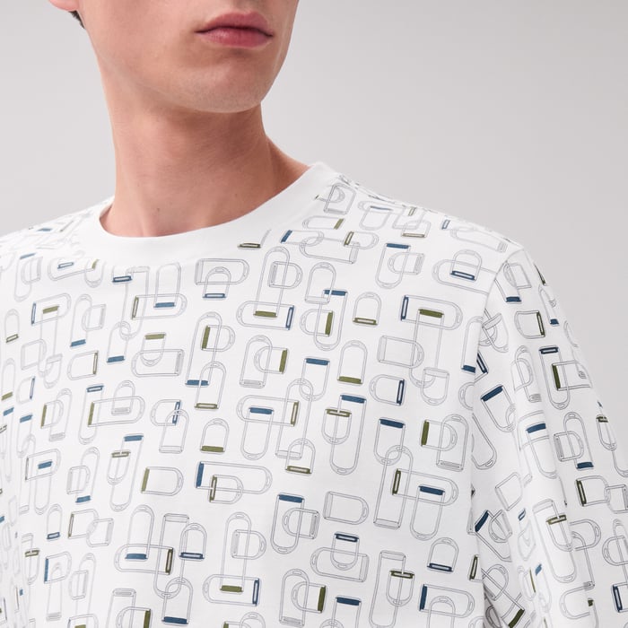Blanc "Etriers Elastiques" T-shirt