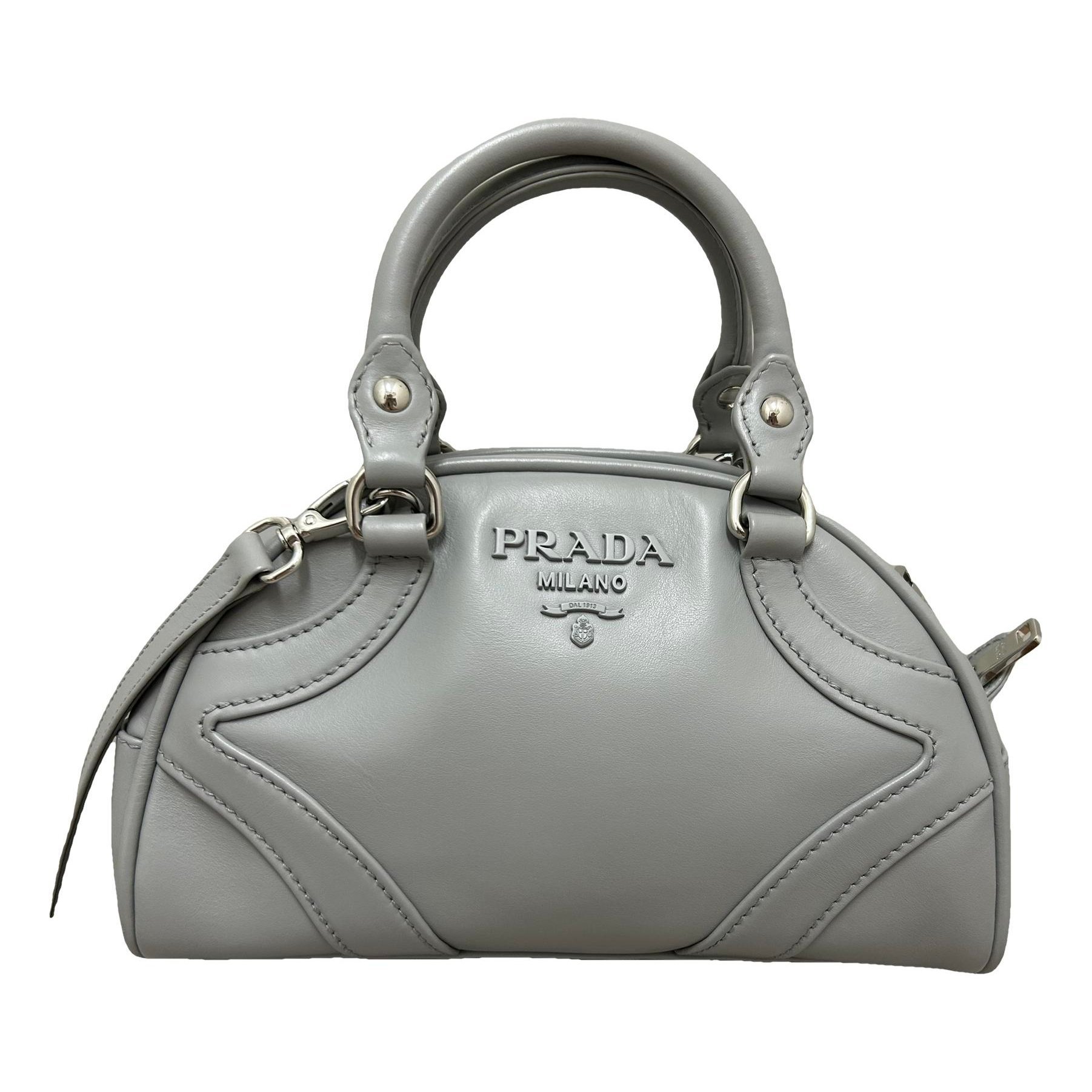 Bowling leather handbag