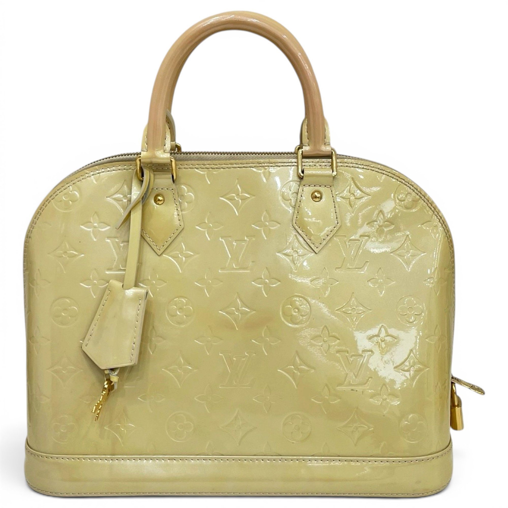Patent leather handbag