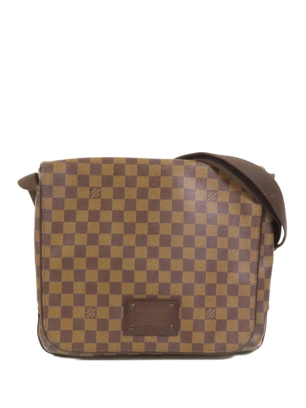MM Brooklyn checked-pattern messenger bag