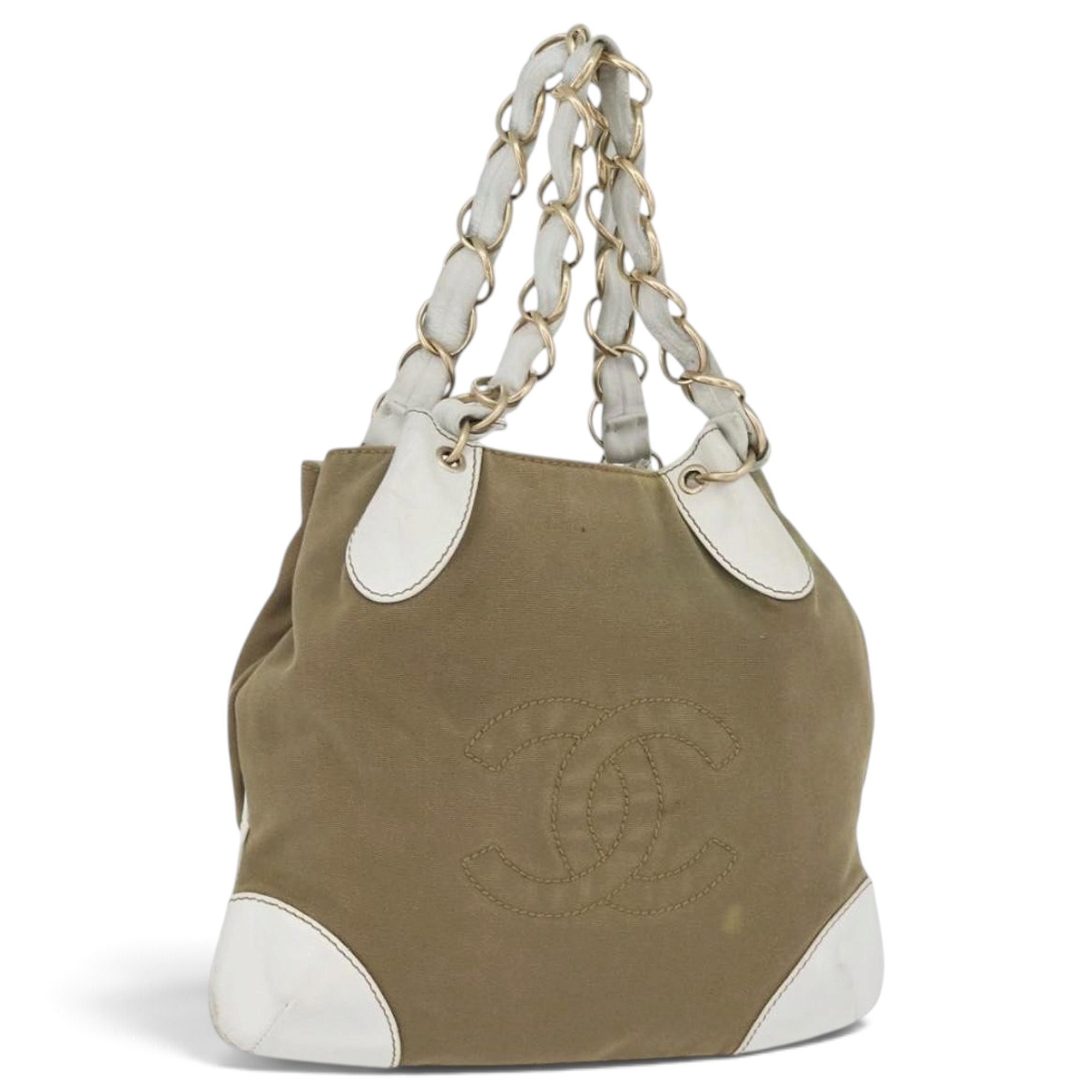 Vintage CC Chain cloth tote