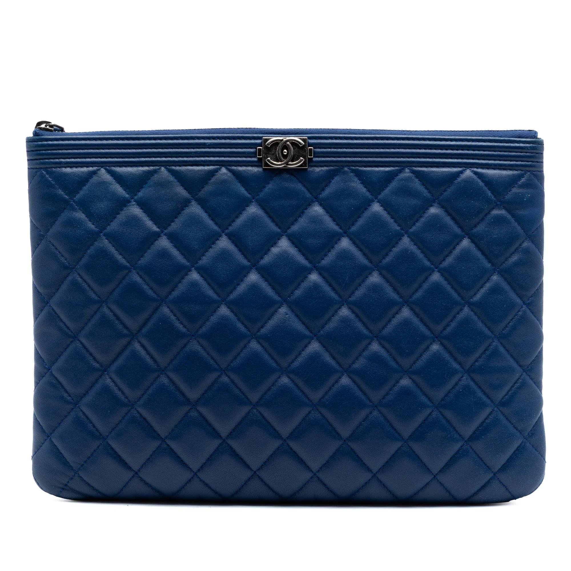 Boy leather clutch bag