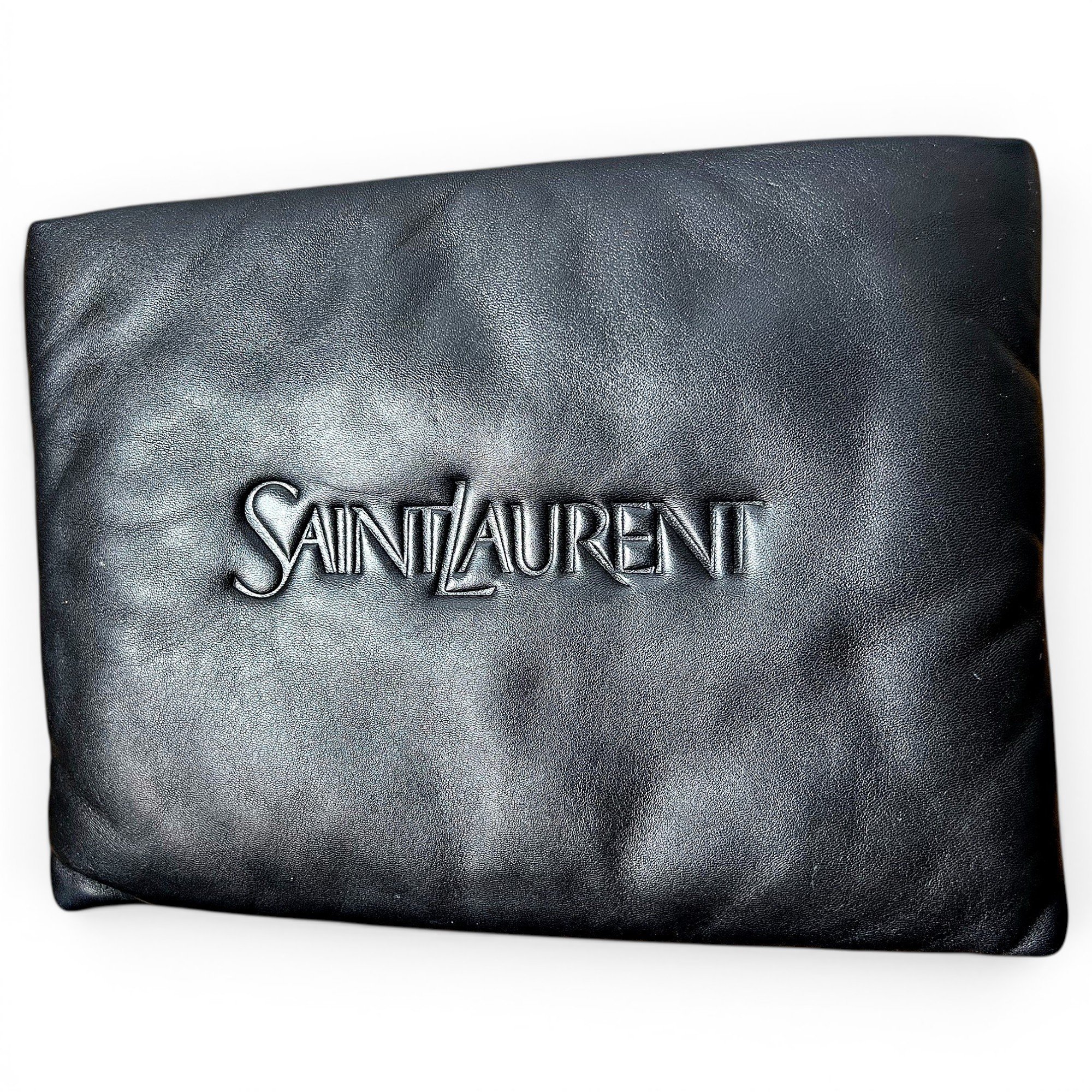 Leather clutch bag