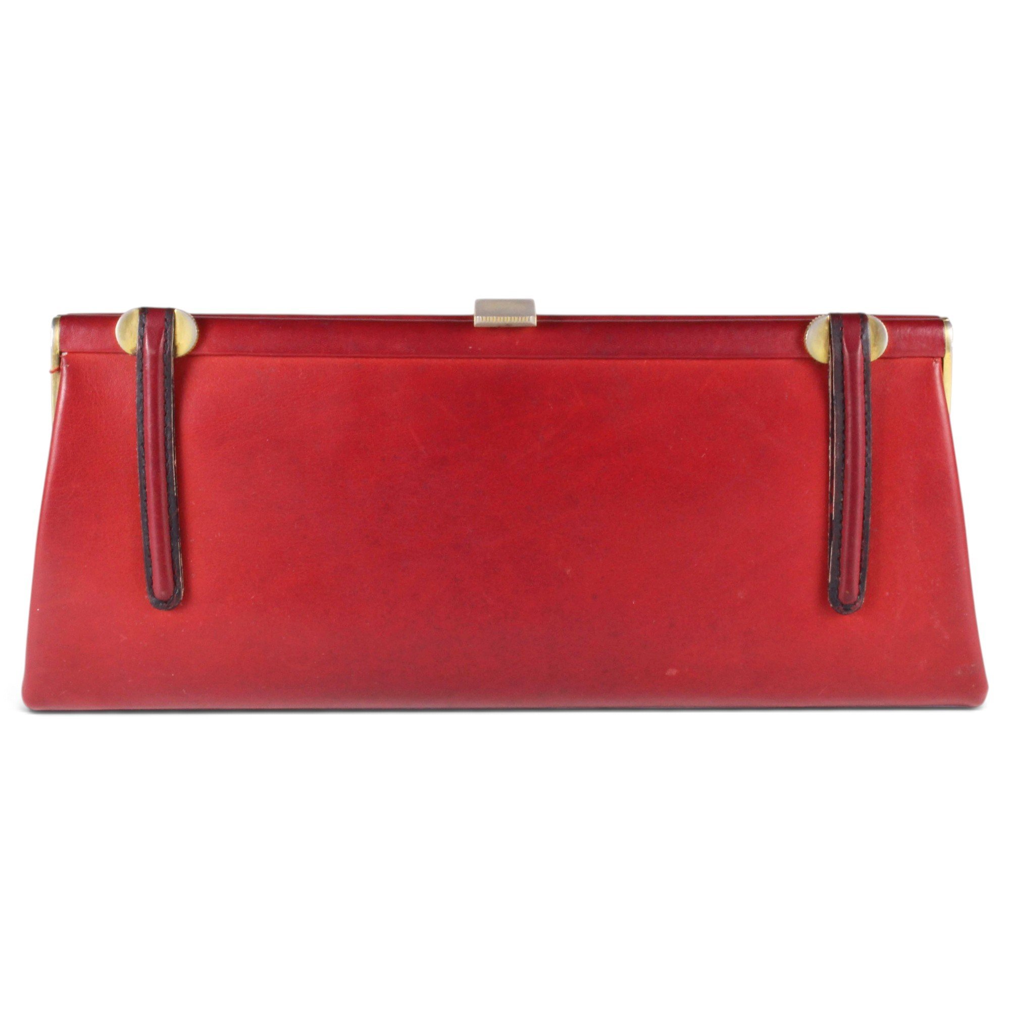 Leather clutch bag