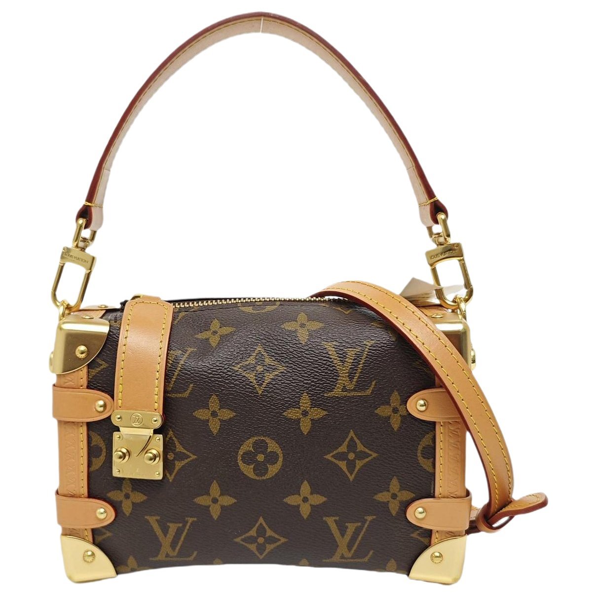 Side Trunk leather handbag