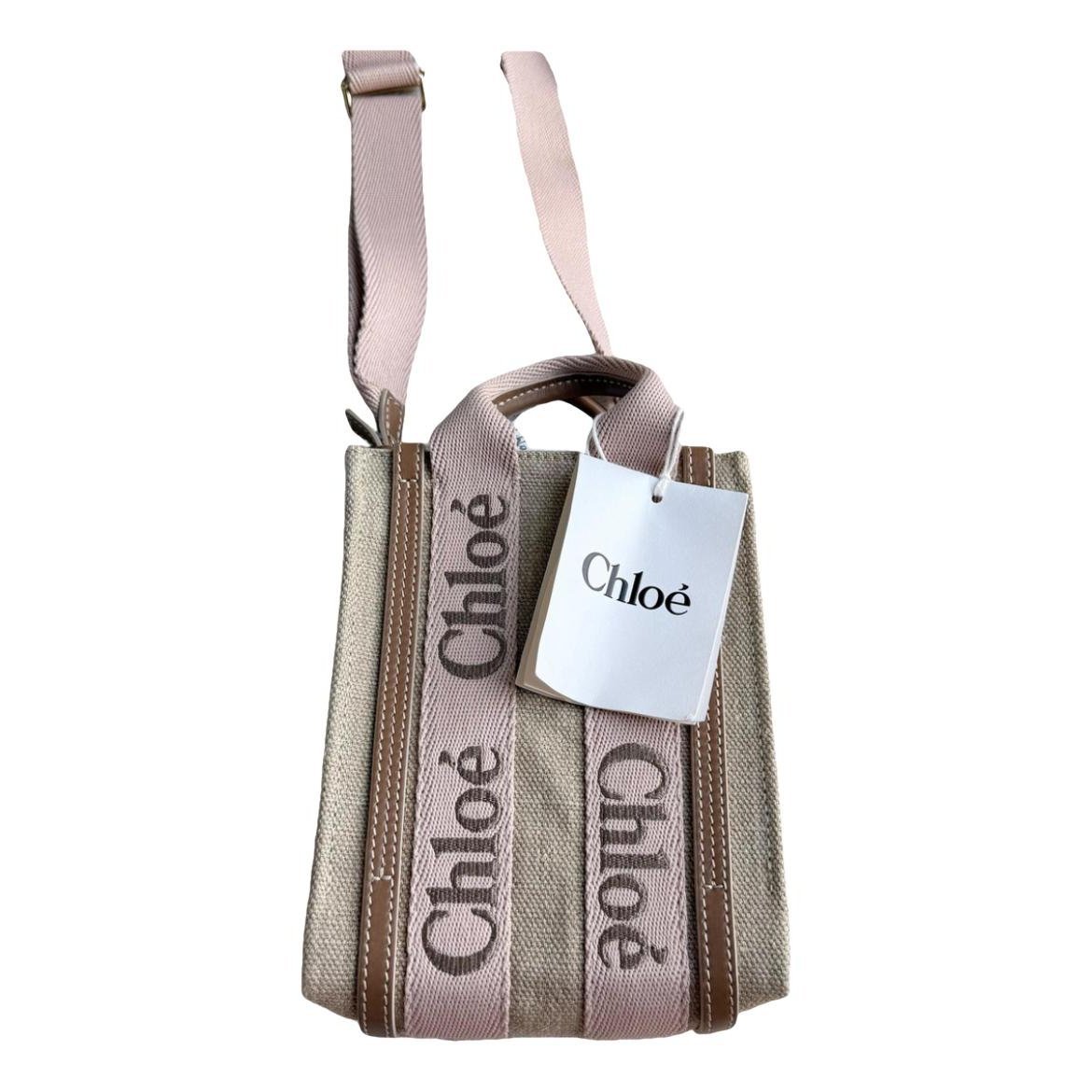 Woody linen tote