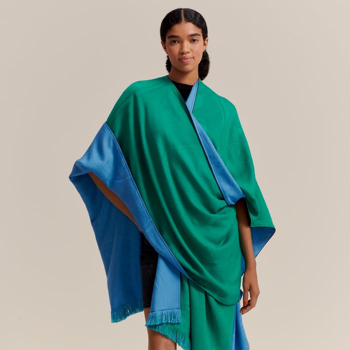 Cold Colors New Libris Reversible Poncho
