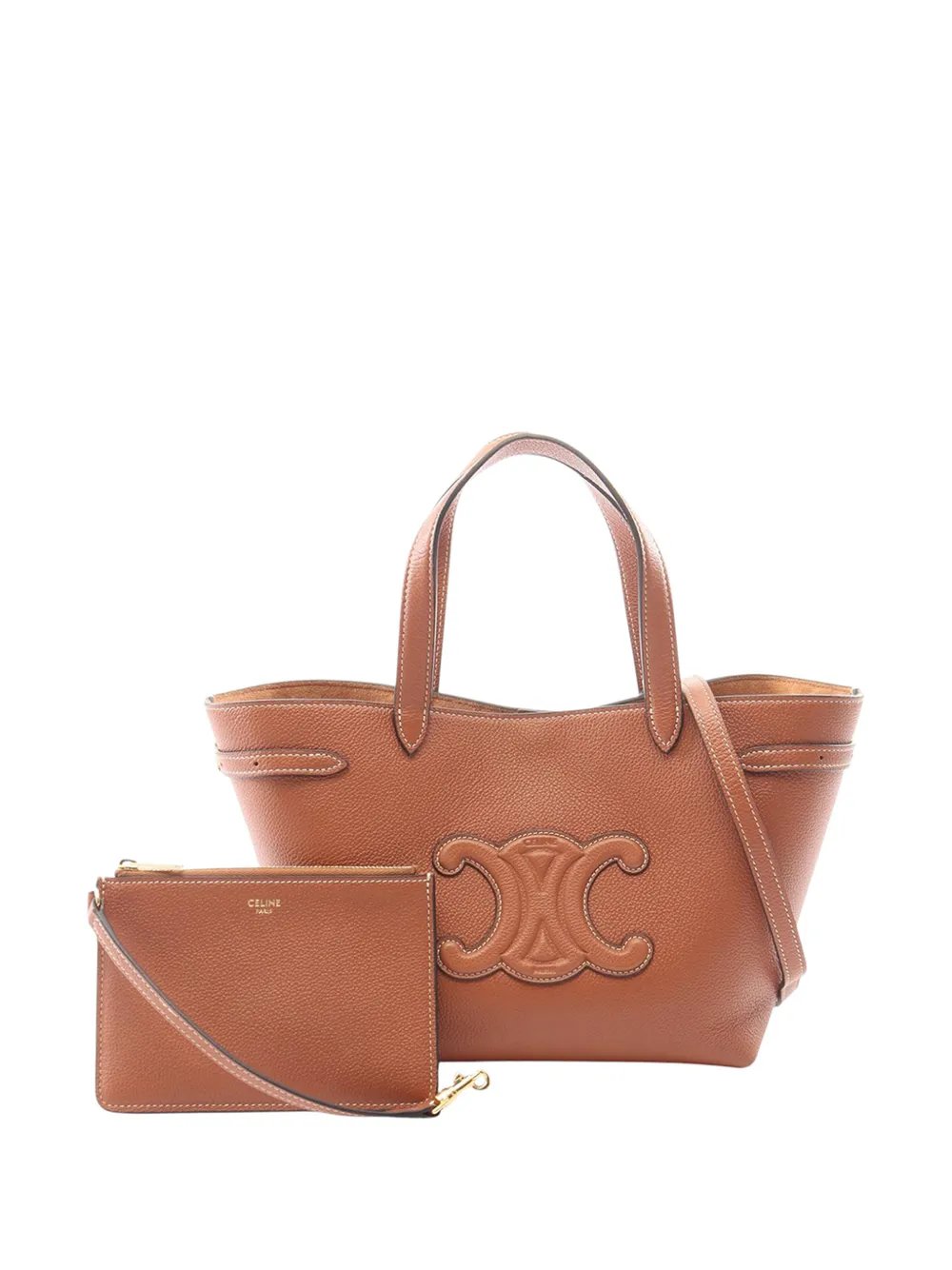 2010-2026 Mini Grained Calfskin Cuir Triomphe Cabas Anais Tote satchel