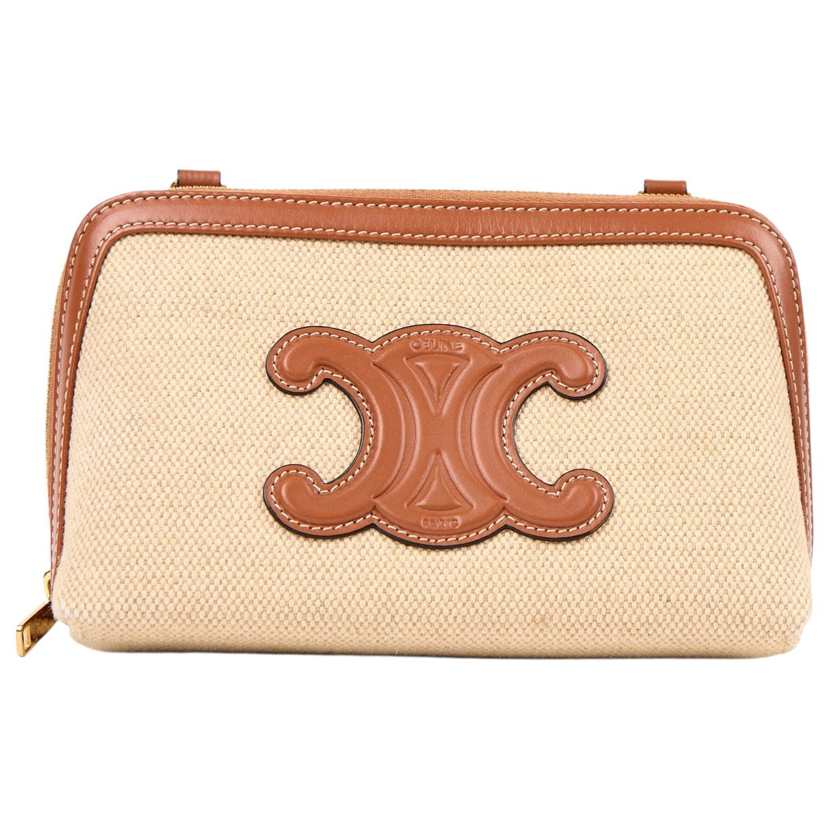 Triomphe chain cloth crossbody bag