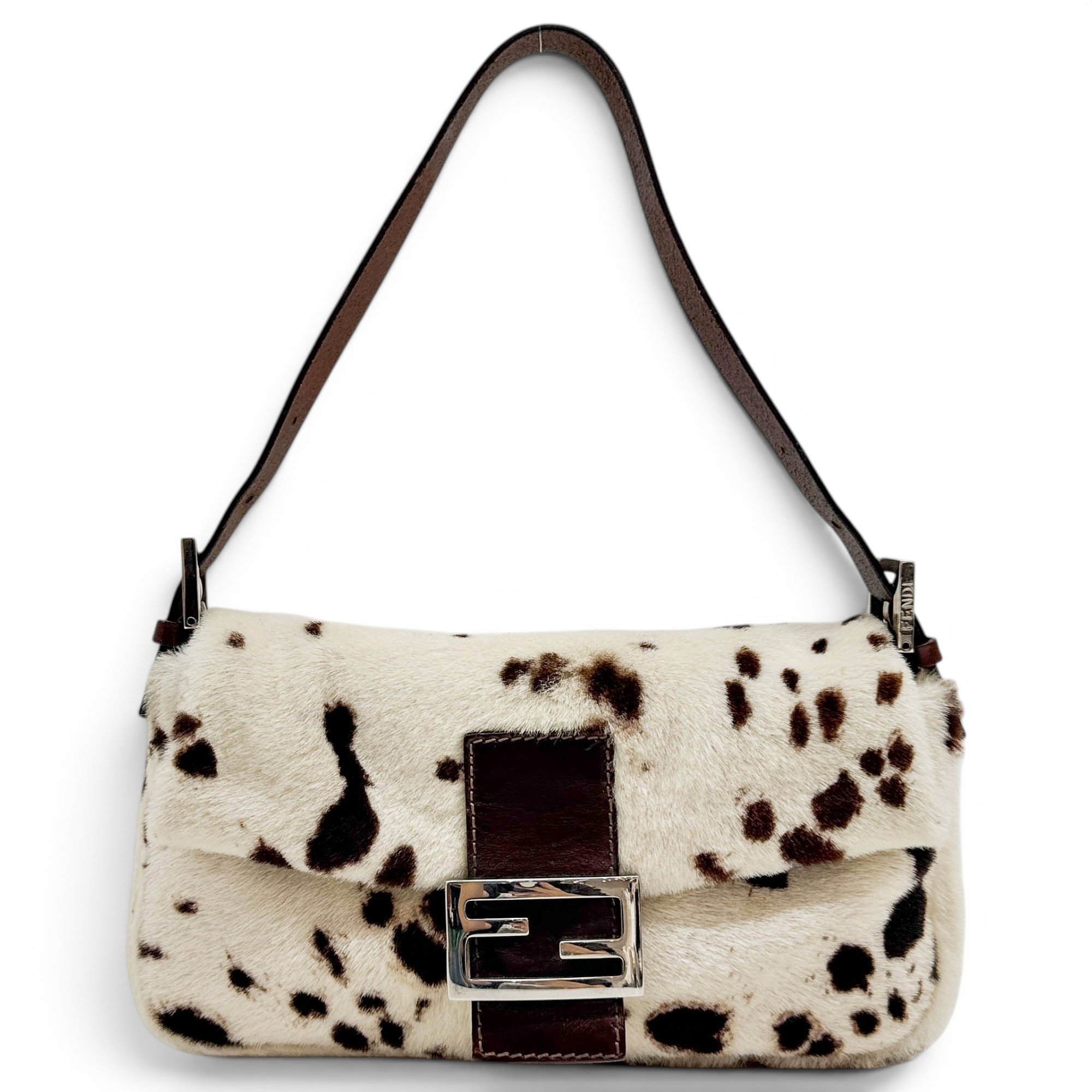 Baguette pony-style calfskin handbag