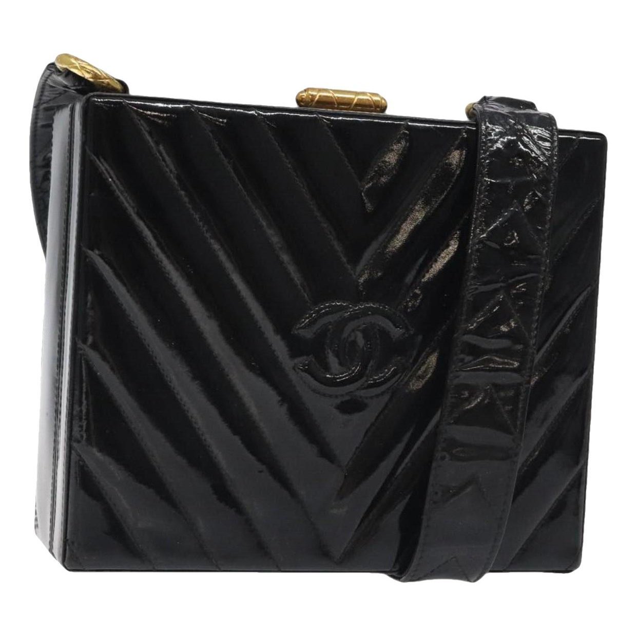Patent leather handbag