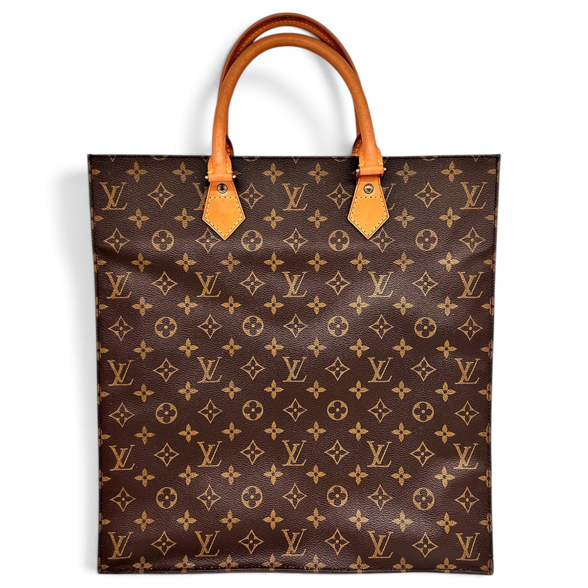 Plat leather tote