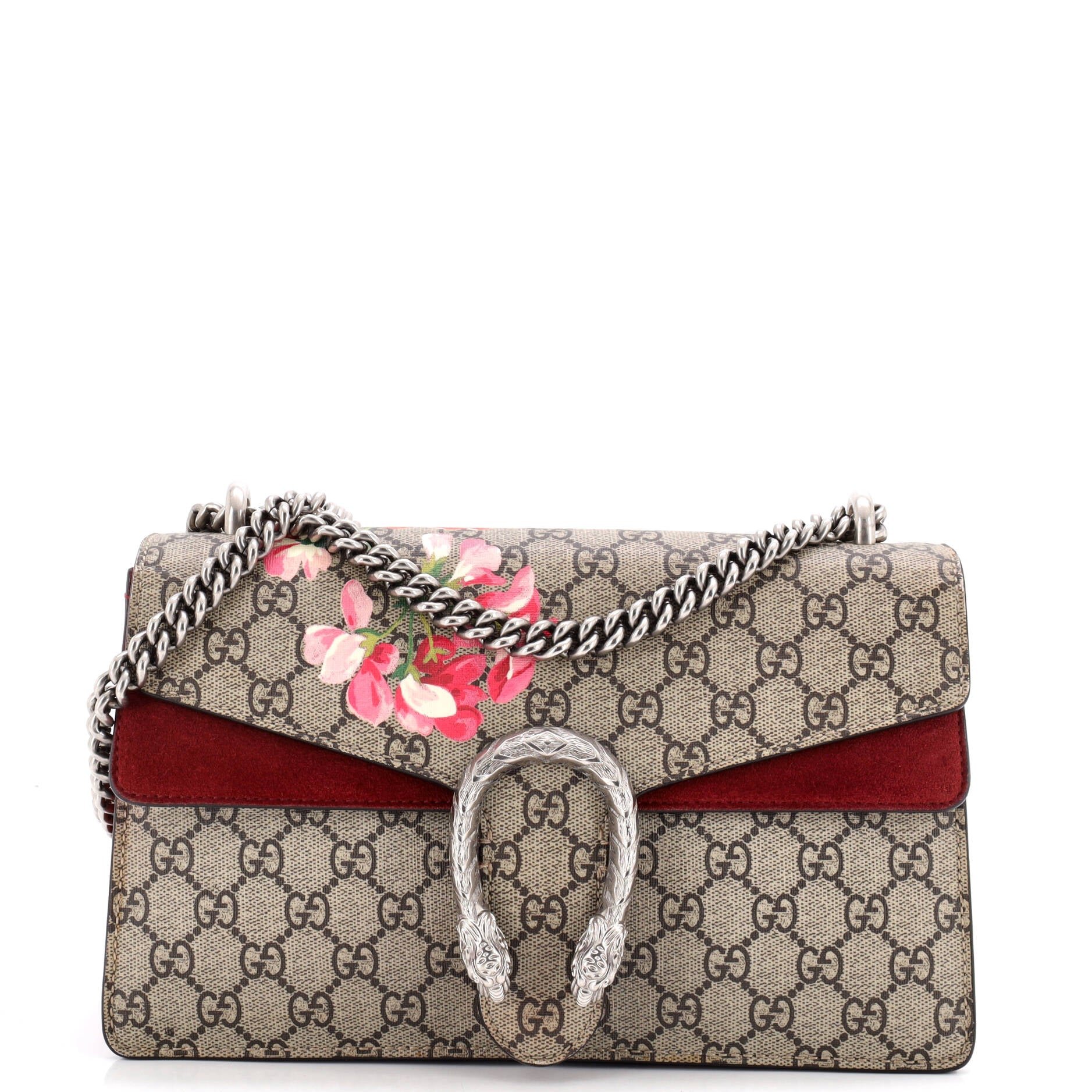 Dionysus Bag Blooms Print GG Coated Canvas Small