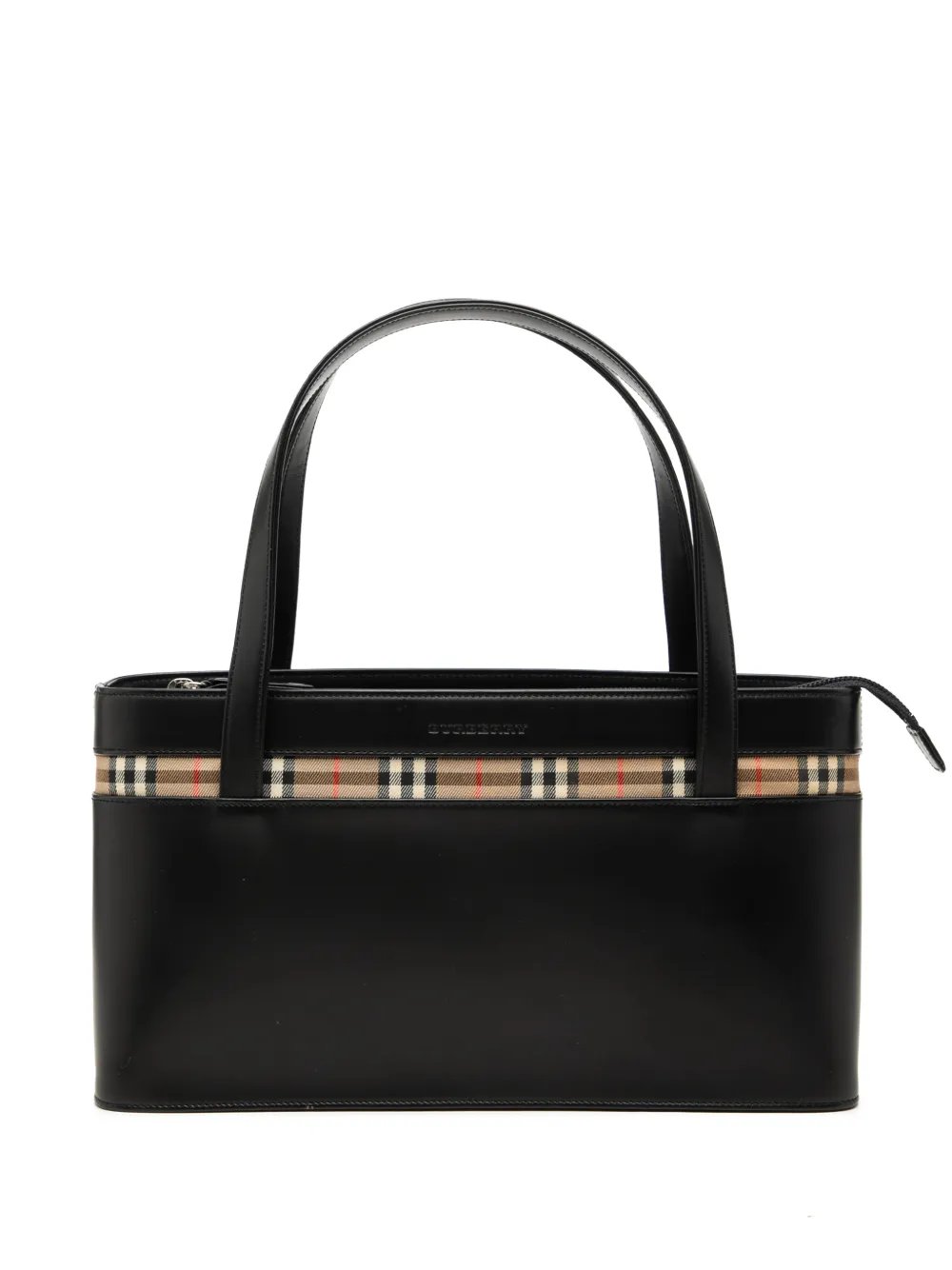 2000-2017 House Check Canvas Trimmed Leather handbag