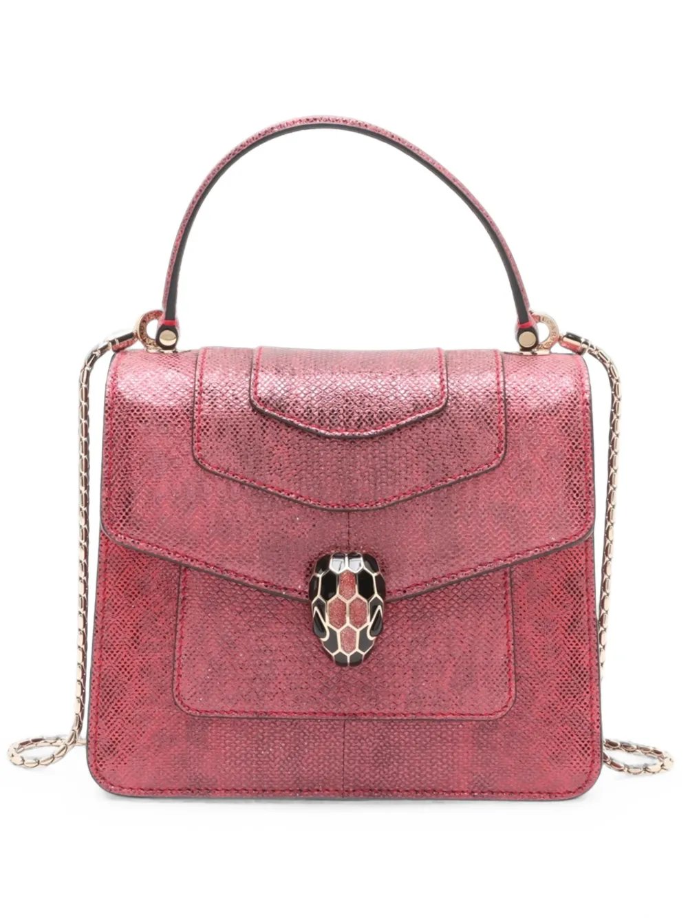 2010-2026 Small Embossed Calfskin Serpenti Forever Top Handle Bag satchel
