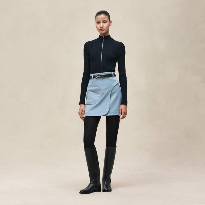 Bleu Noir Zipped Cardigan