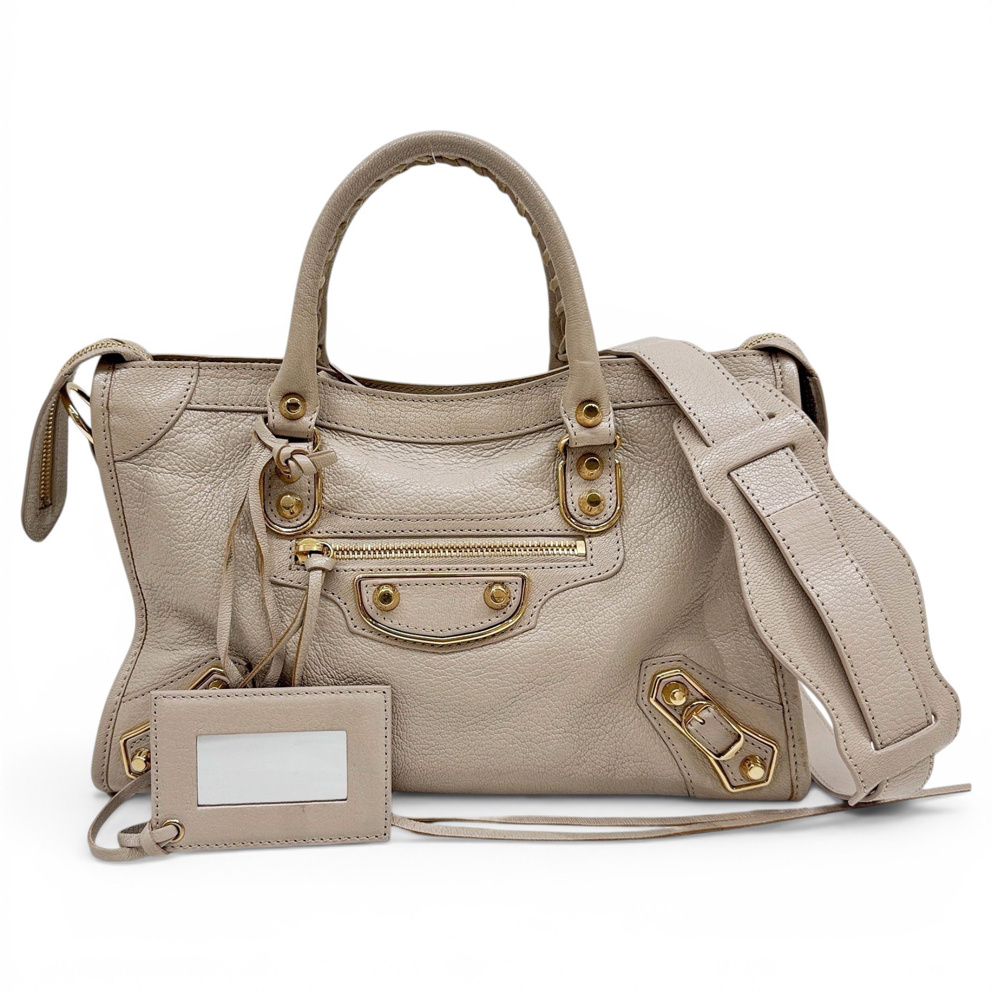 Classic Metalic leather handbag