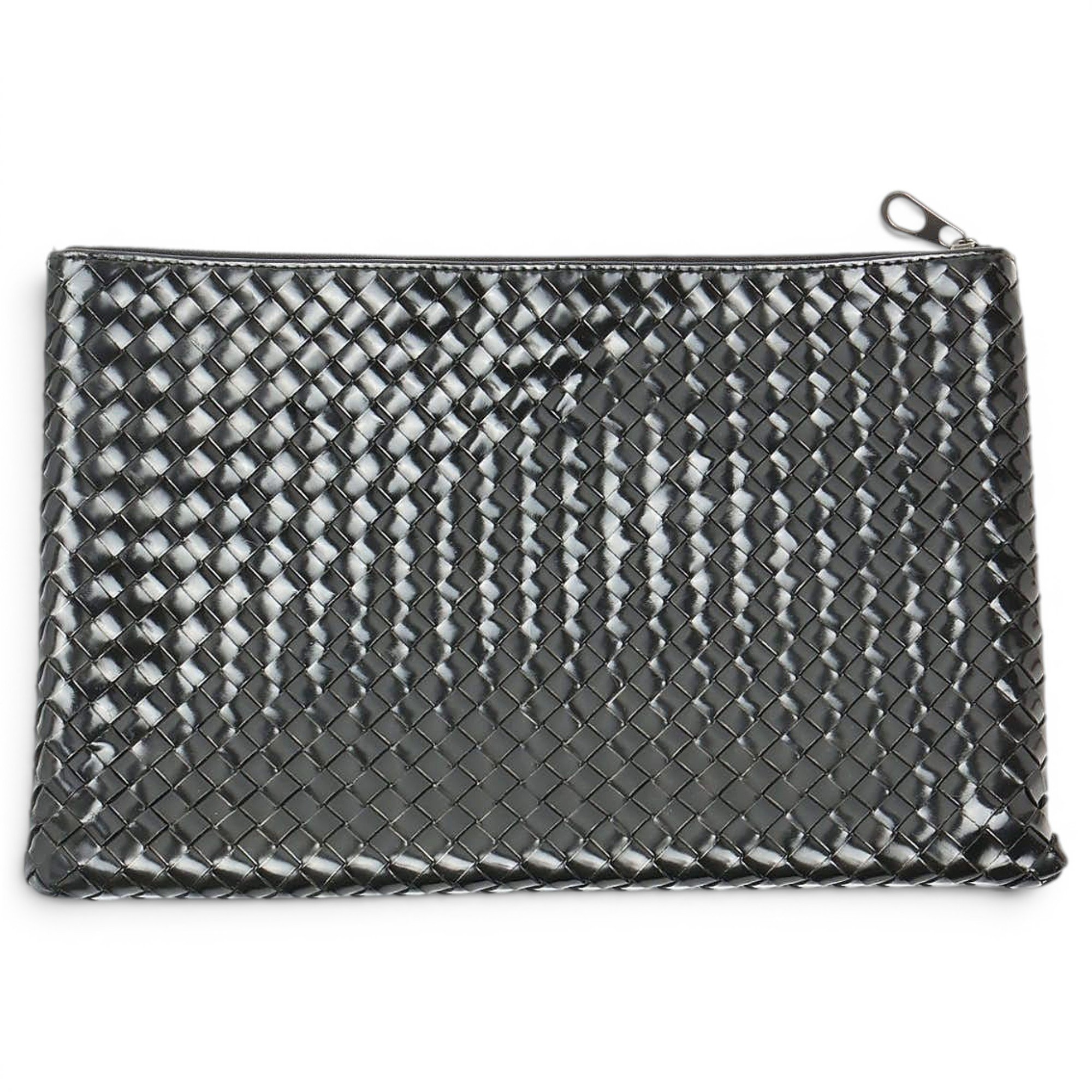 Pouch patent leather clutch bag