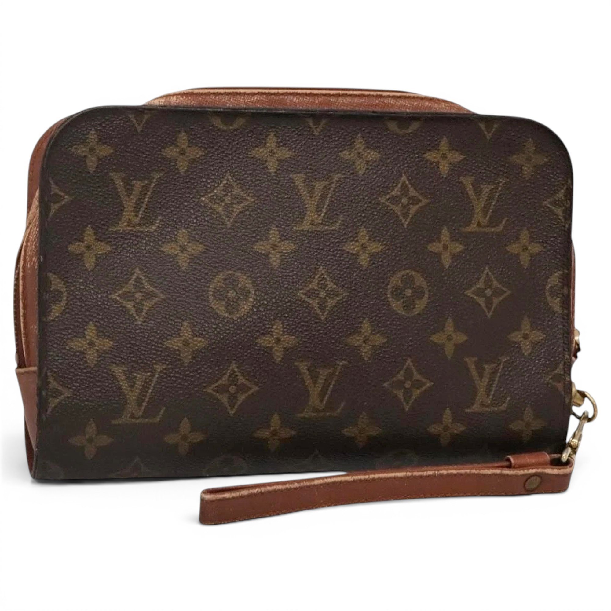 Leather clutch bag