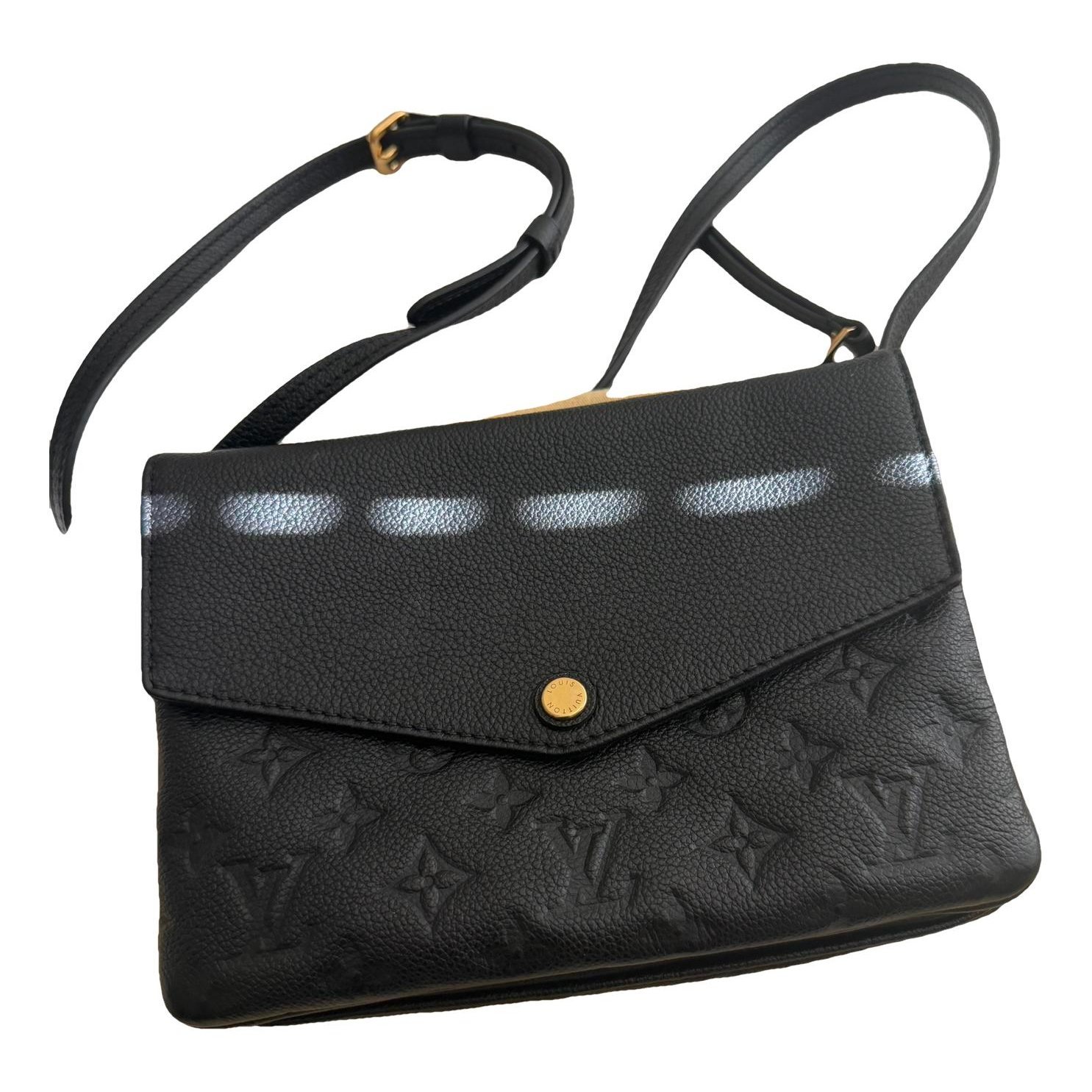 Twice leather crossbody bag