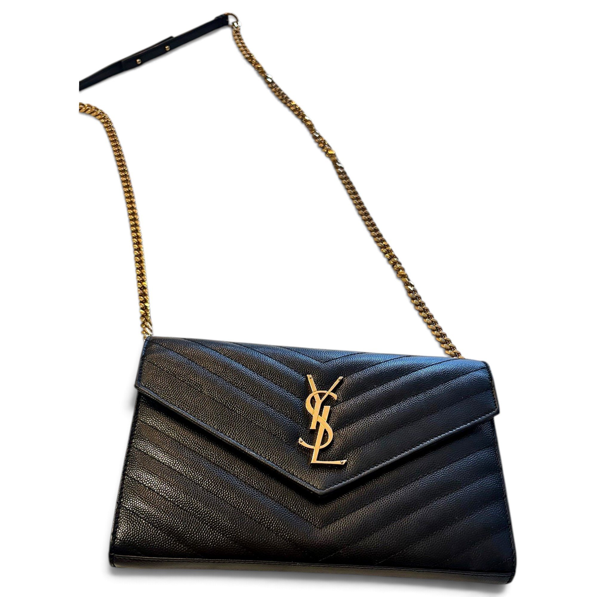 Envelope leather handbag