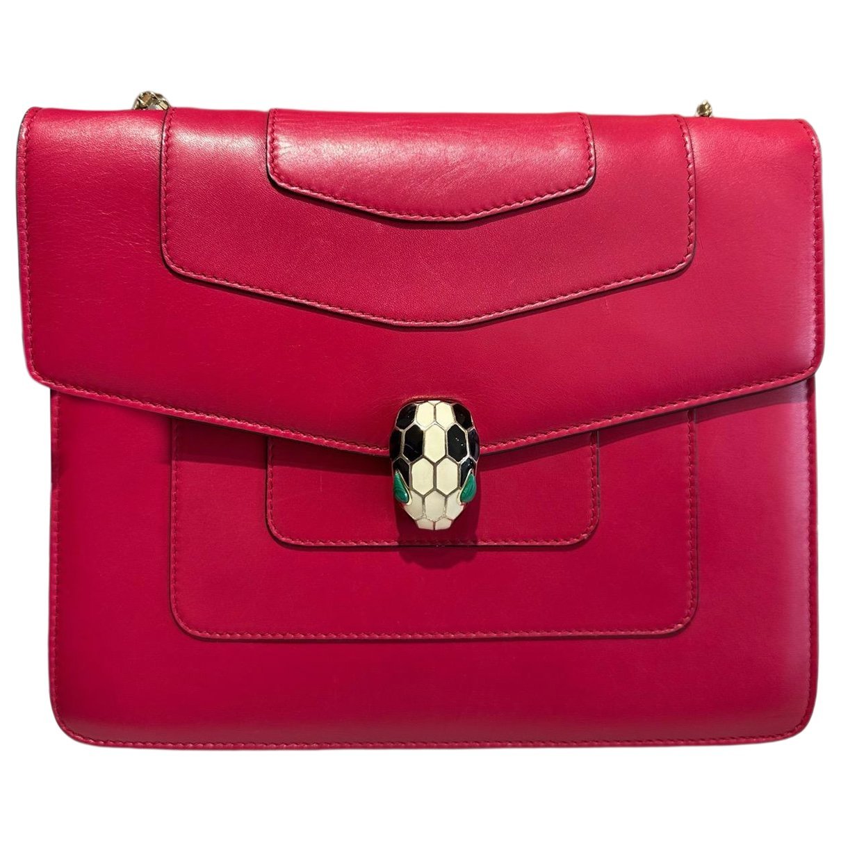 Serpenti leather handbag