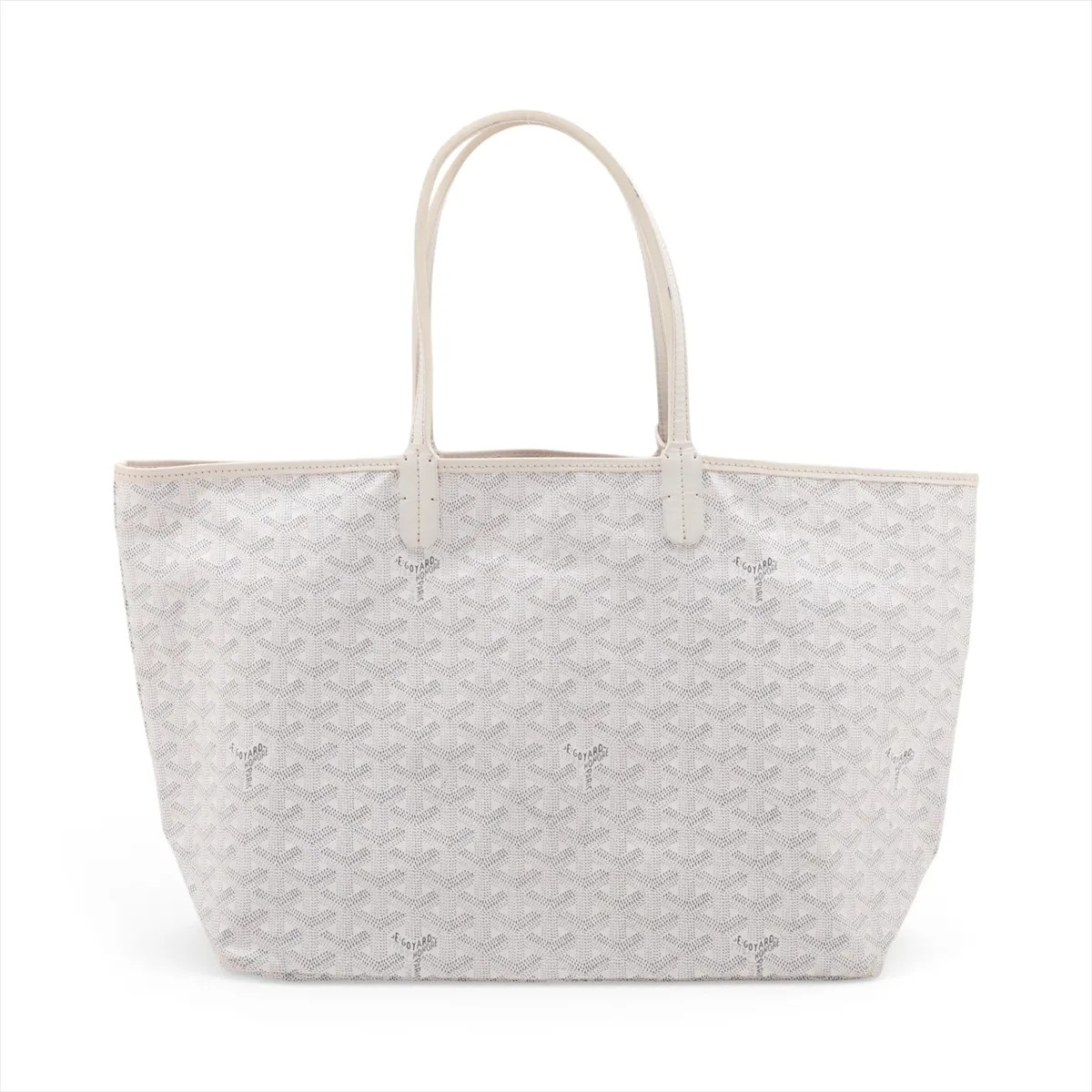 Goyard Saint Louis PM PVC x polyester x leather Tote bag White