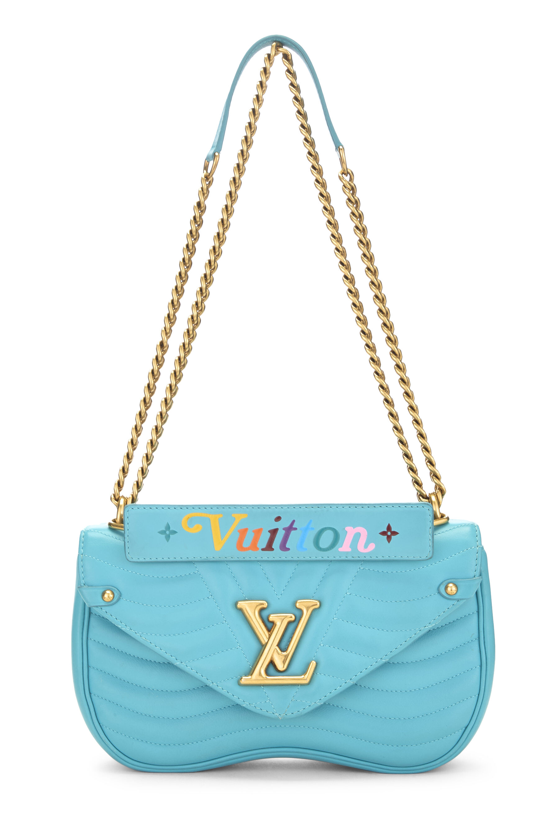 Louis Vuitton Blue Calfskin Patches New Wave Chain PM