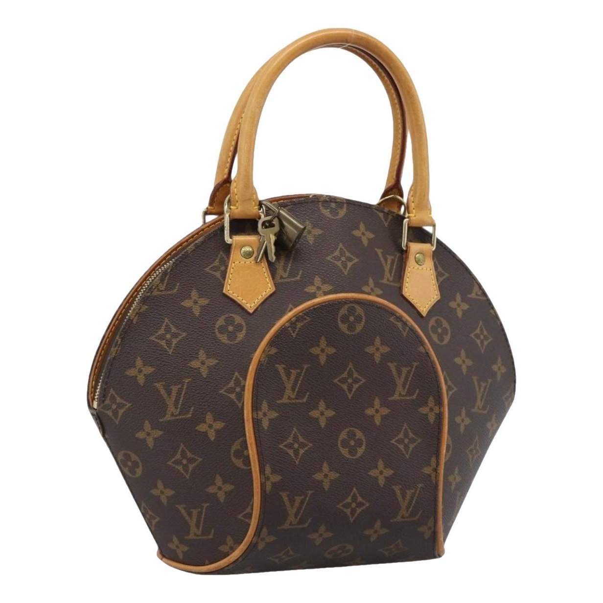 Ellipse leather handbag