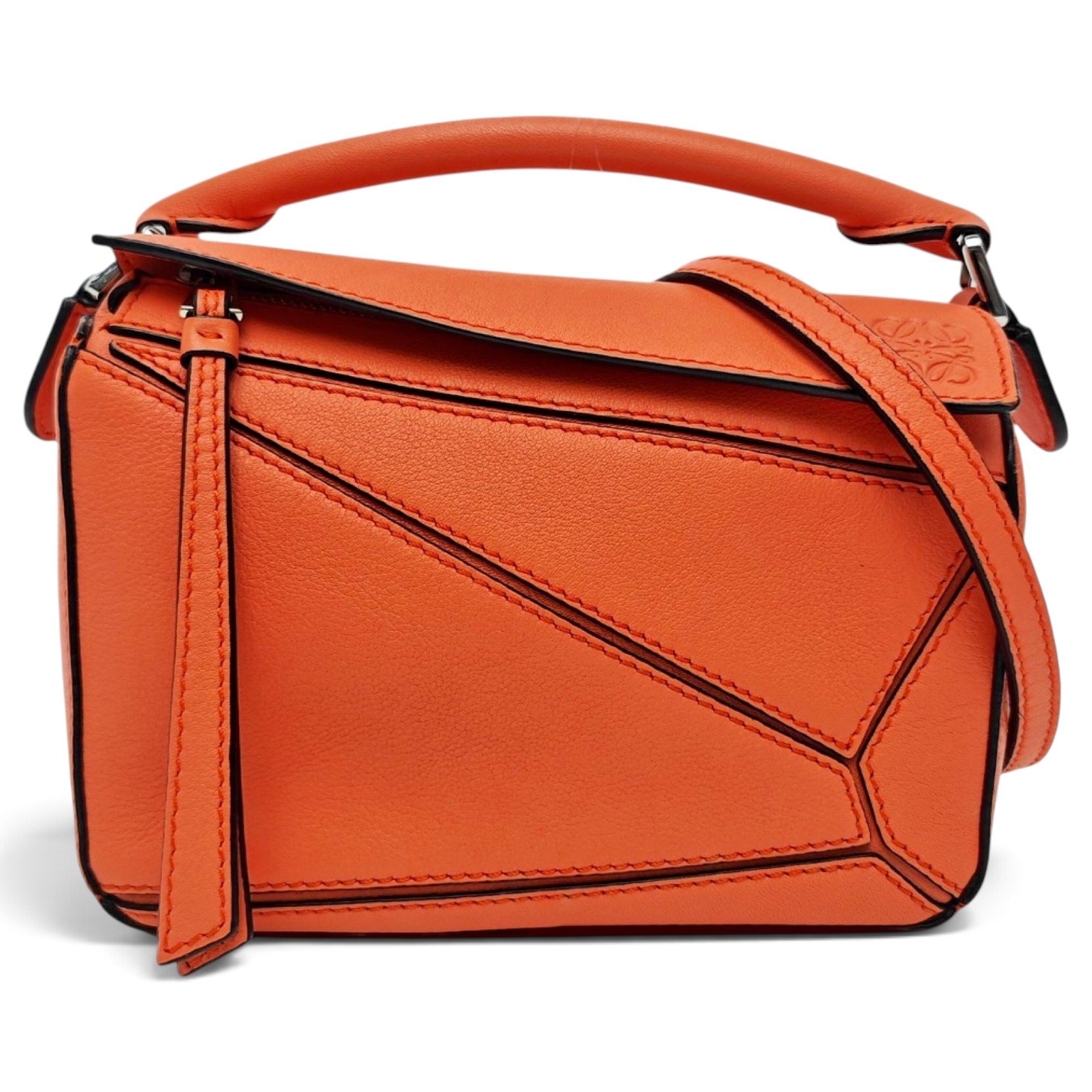 Puzzle leather handbag