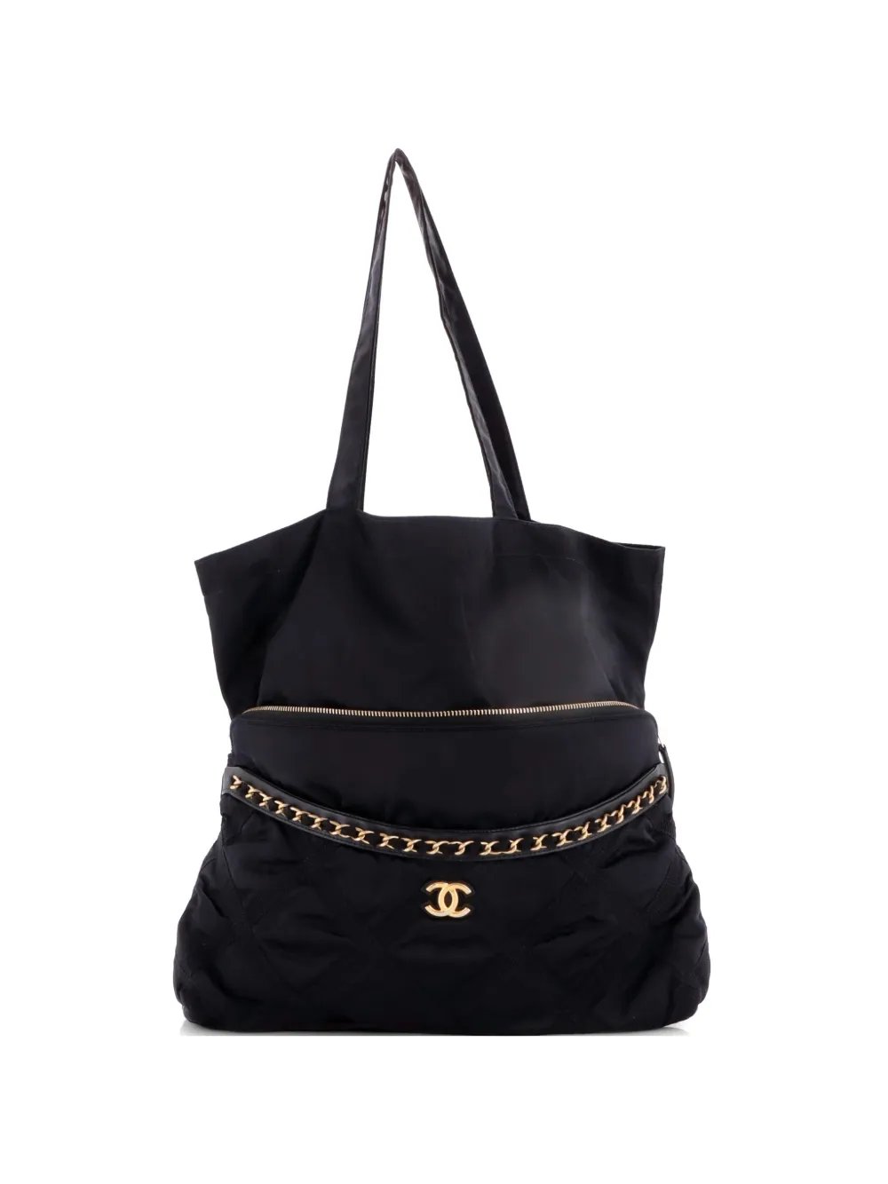 Lifestyle Foldable Nylon with Grosgrain tote bag
