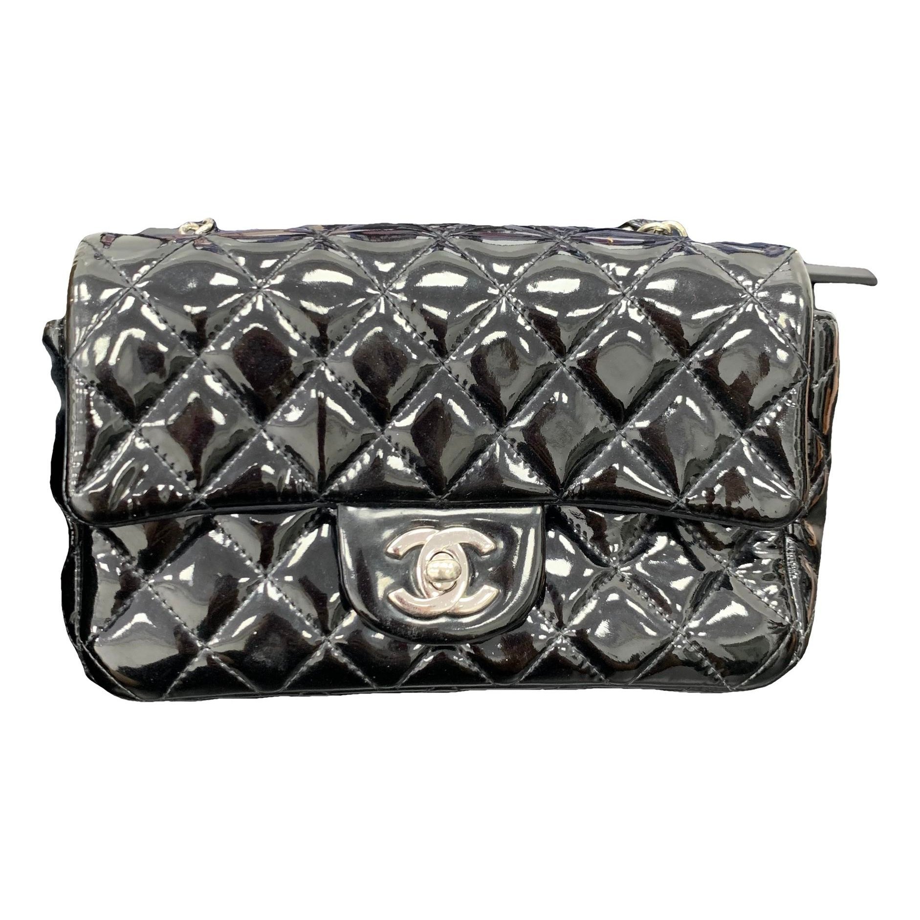 Patent leather handbag
