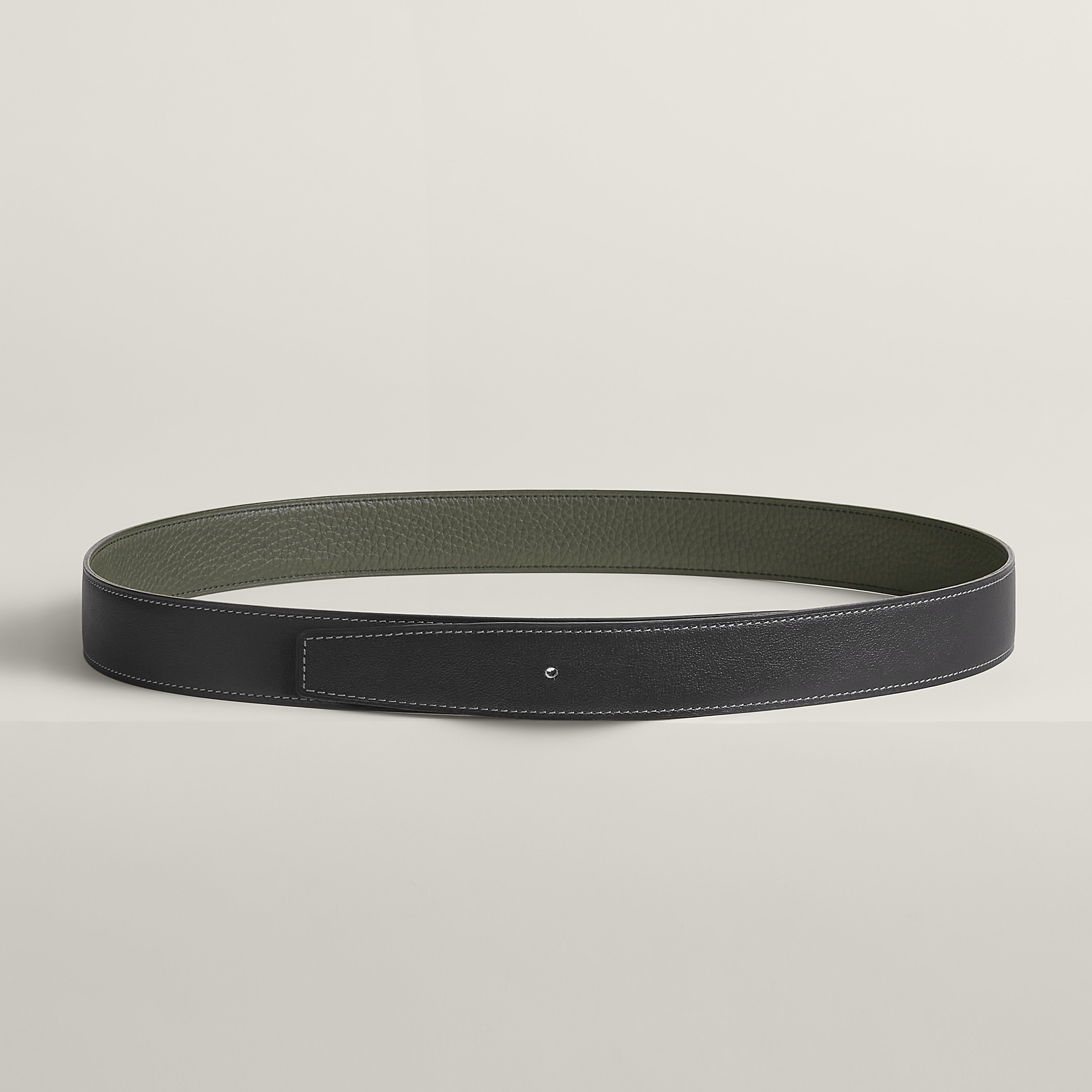 Reversible leather strap 32 mm