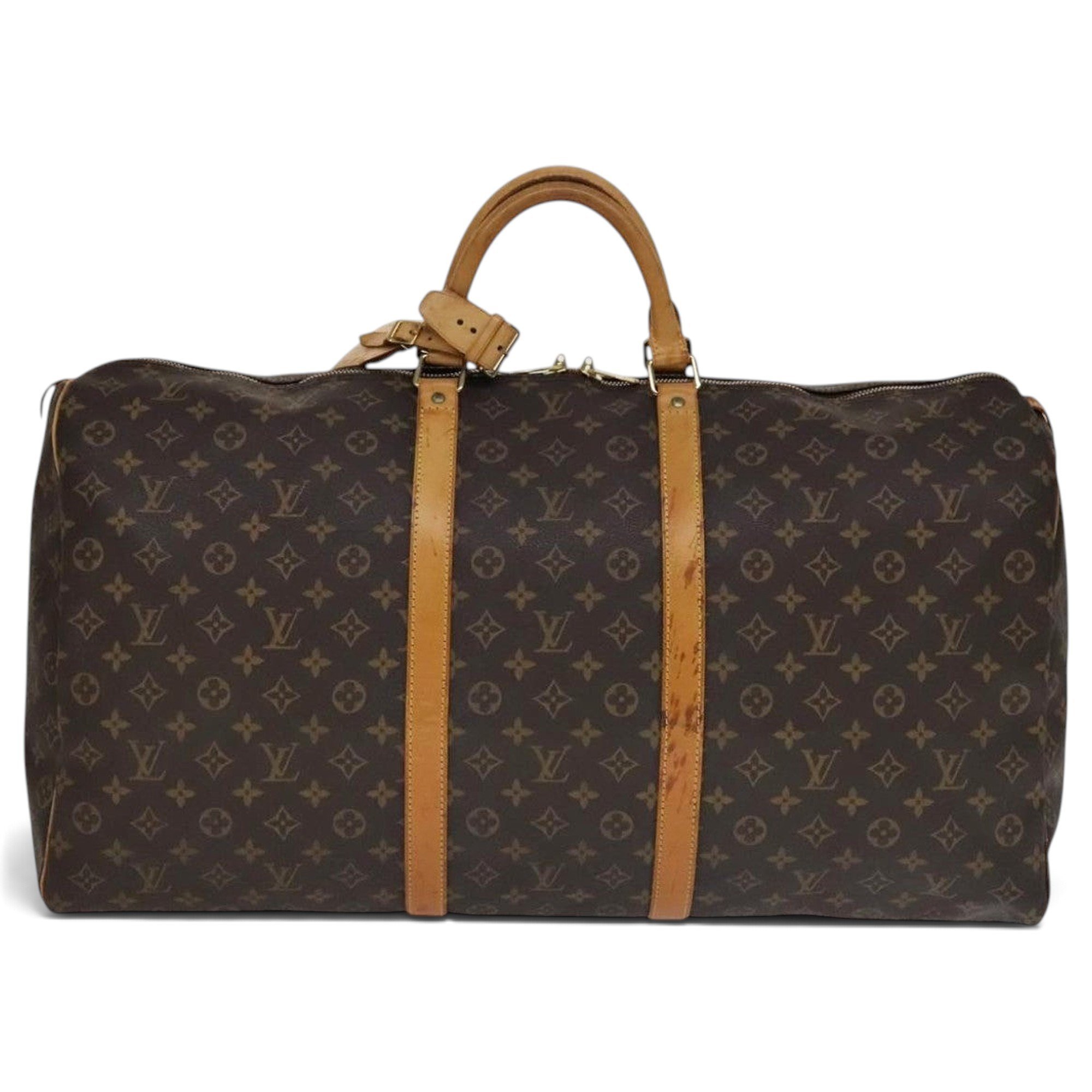 Keepall leather travel bag
